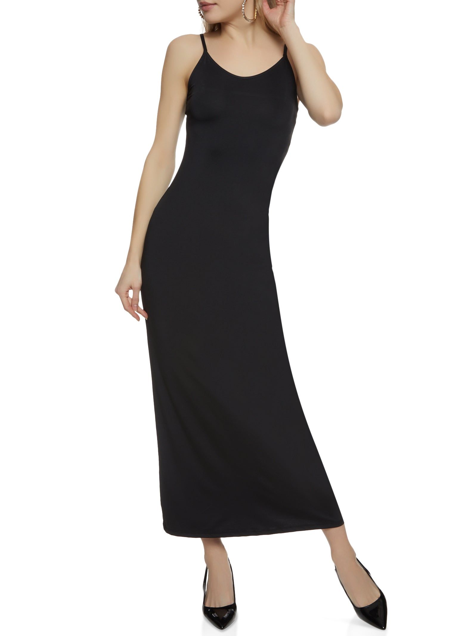 Solid Scoop Neck Sleeveless Maxi Dress sold by Rainbow product image thumbnail 2