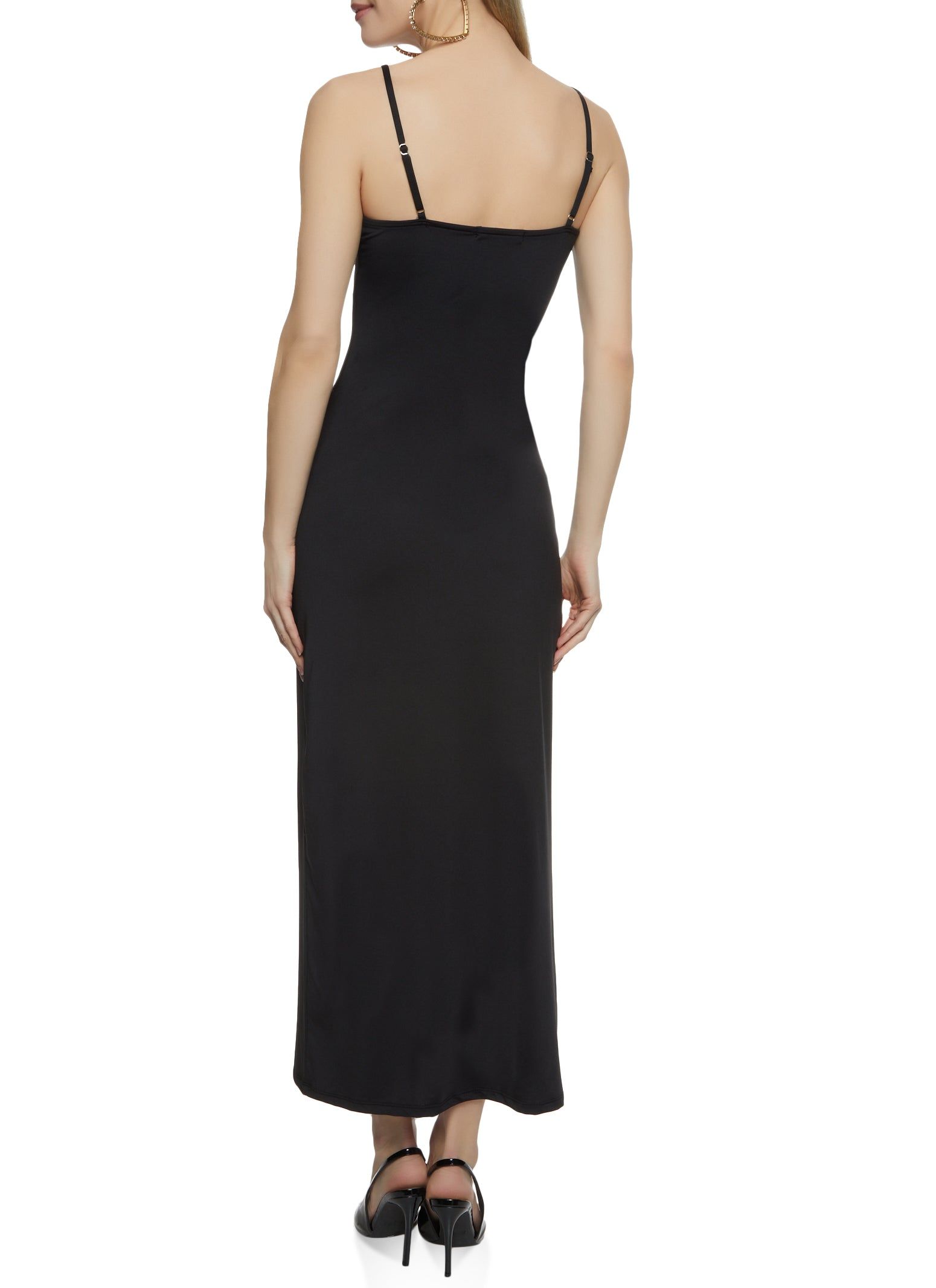 Solid Scoop Neck Sleeveless Maxi Dress sold by Rainbow product image thumbnail 3