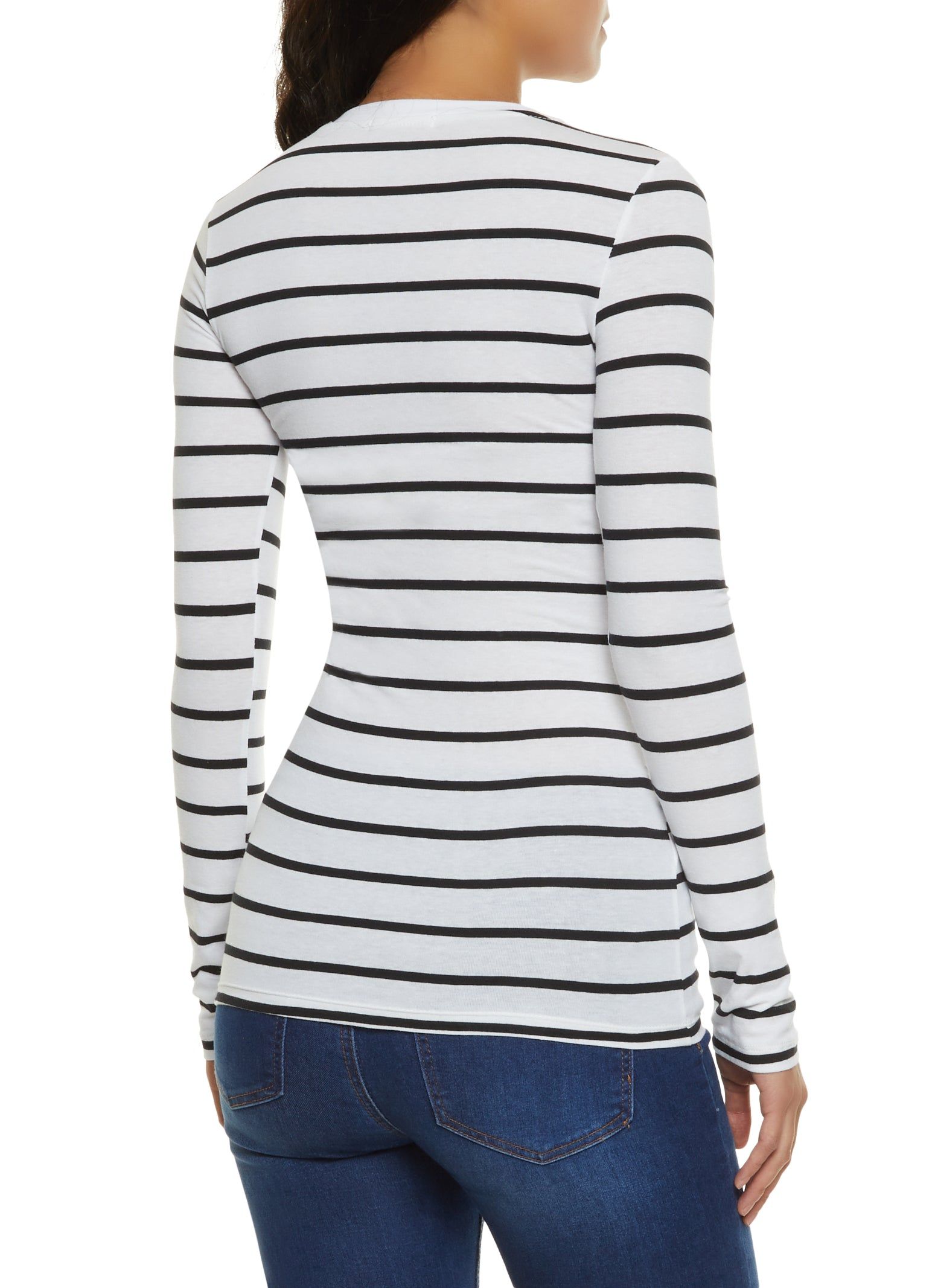 Striped V Neck Tee sold by Rainbow product image thumbnail 2