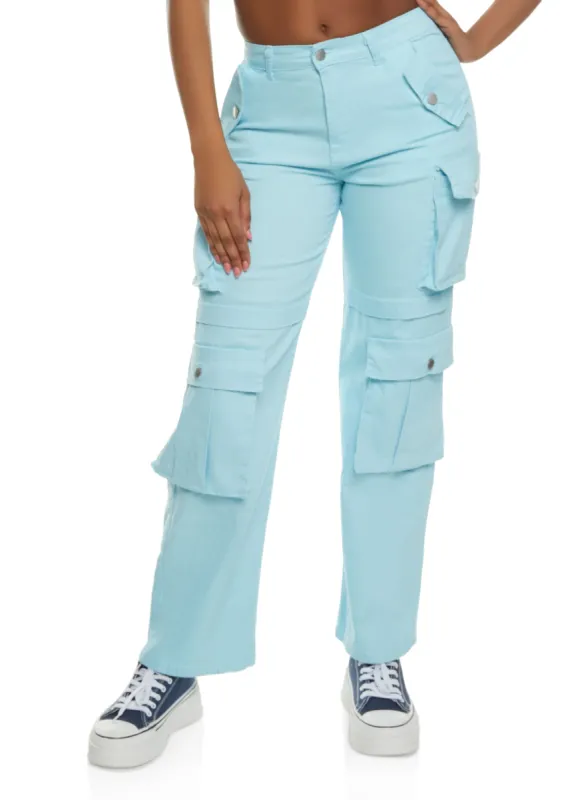 Daisy Four Cargo Pocket Straight Leg Pants sold by Rainbow
