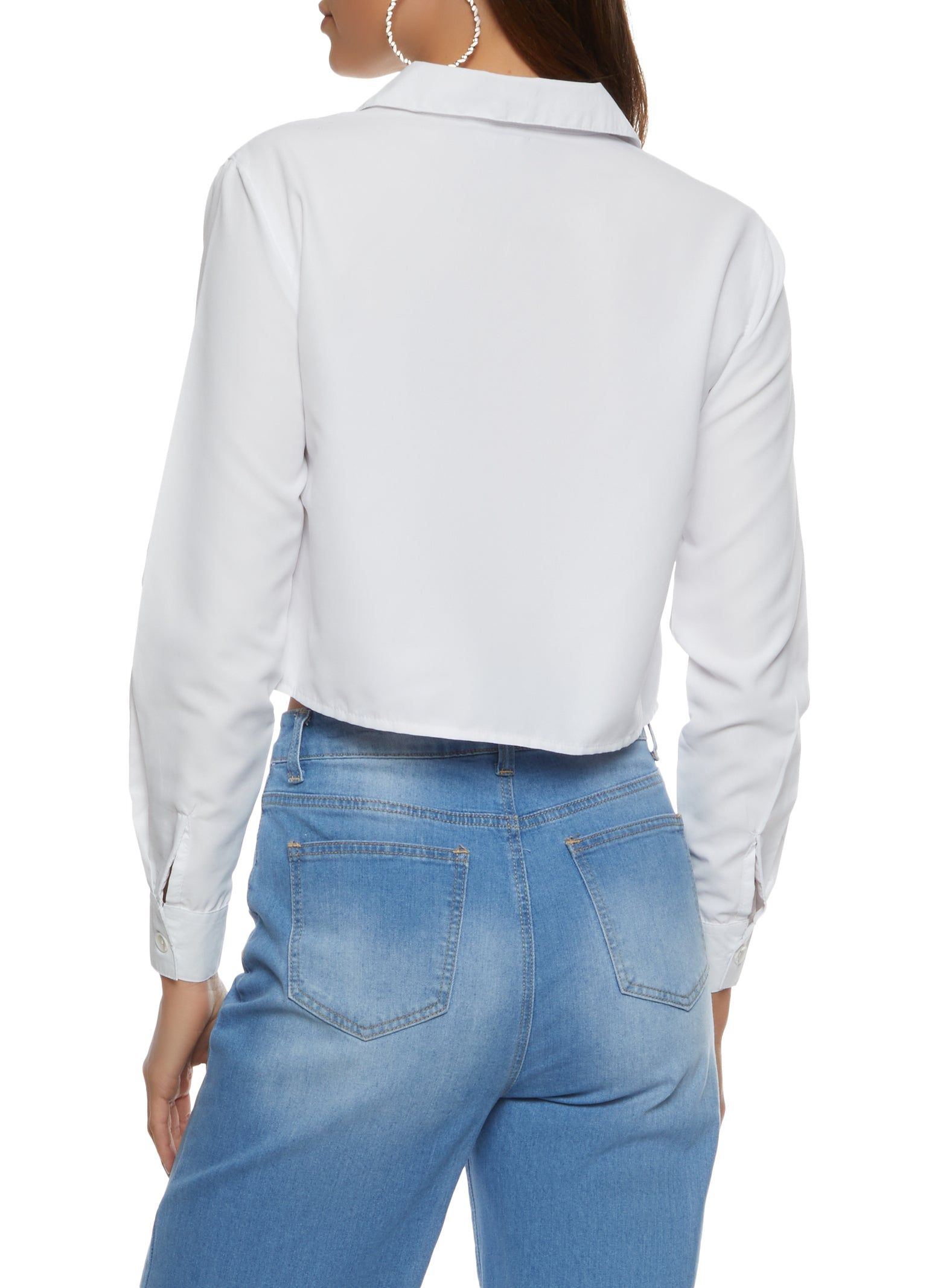 Blessed Button Front Cropped Shirt sold by Rainbow product image thumbnail 2