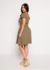 Keyhole Scoop Neck Smocked Waist Peasant Dress sold by Rainbow