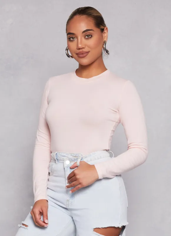 Basic Long Sleeve Crew Neck Tee sold by Rainbow