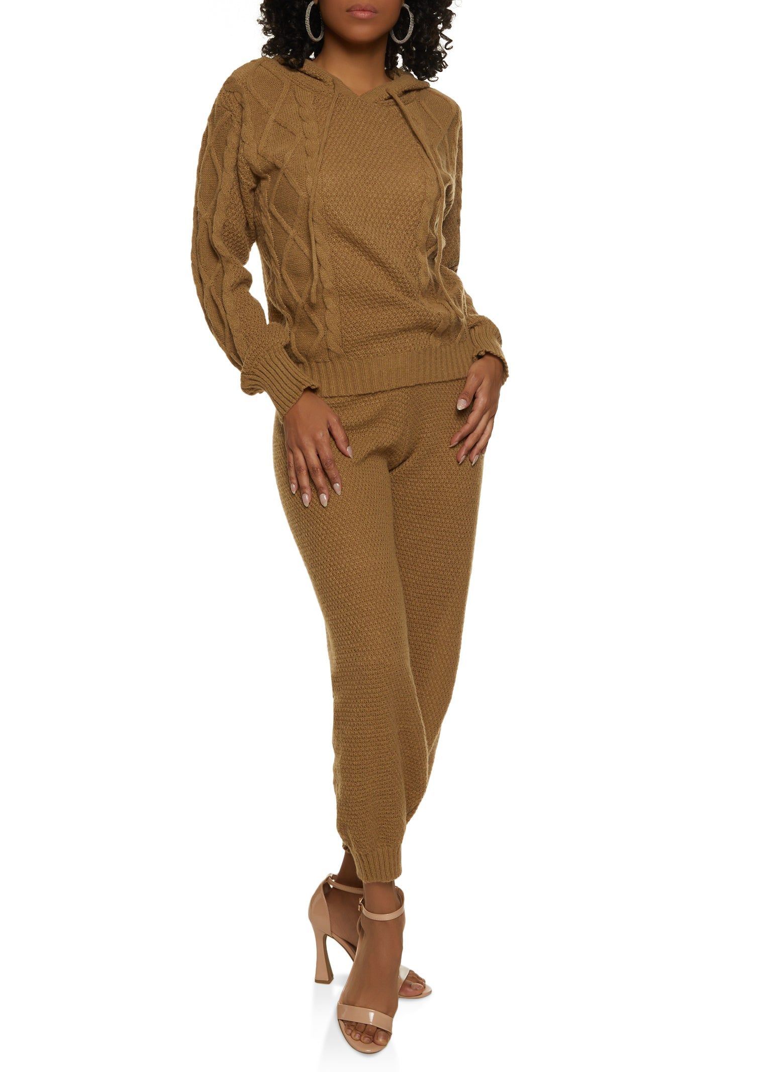 Cable Knit Pullover Hoodie sold by Rainbow product image thumbnail 2