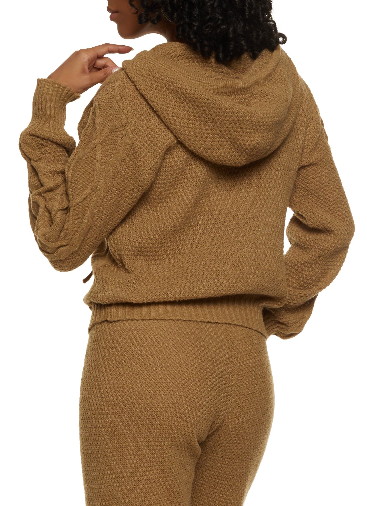 Cable Knit Pullover Hoodie sold by Rainbow product image thumbnail 3