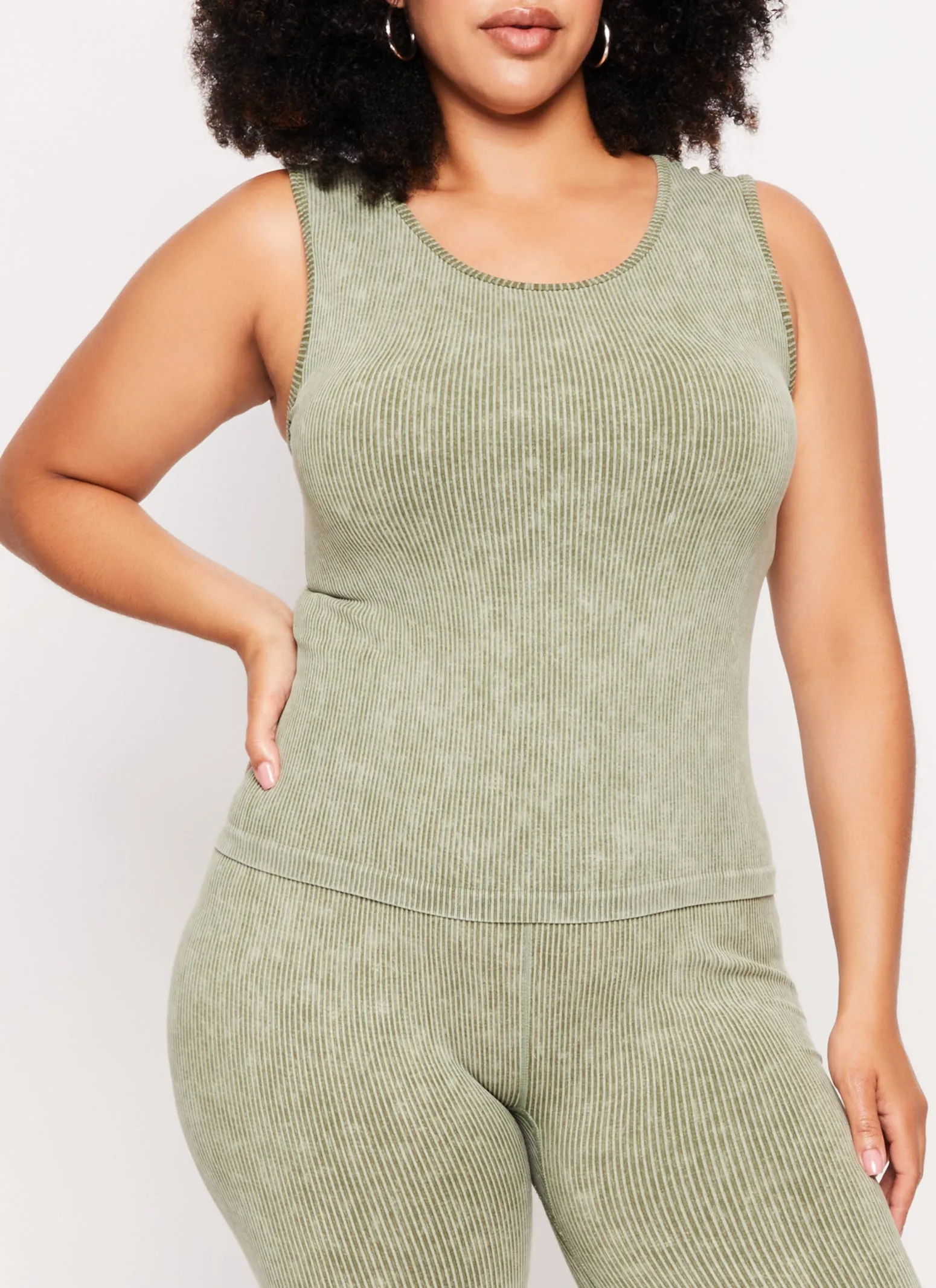 Plus Size Seamless Ribbed Tank Top sold by Rainbow