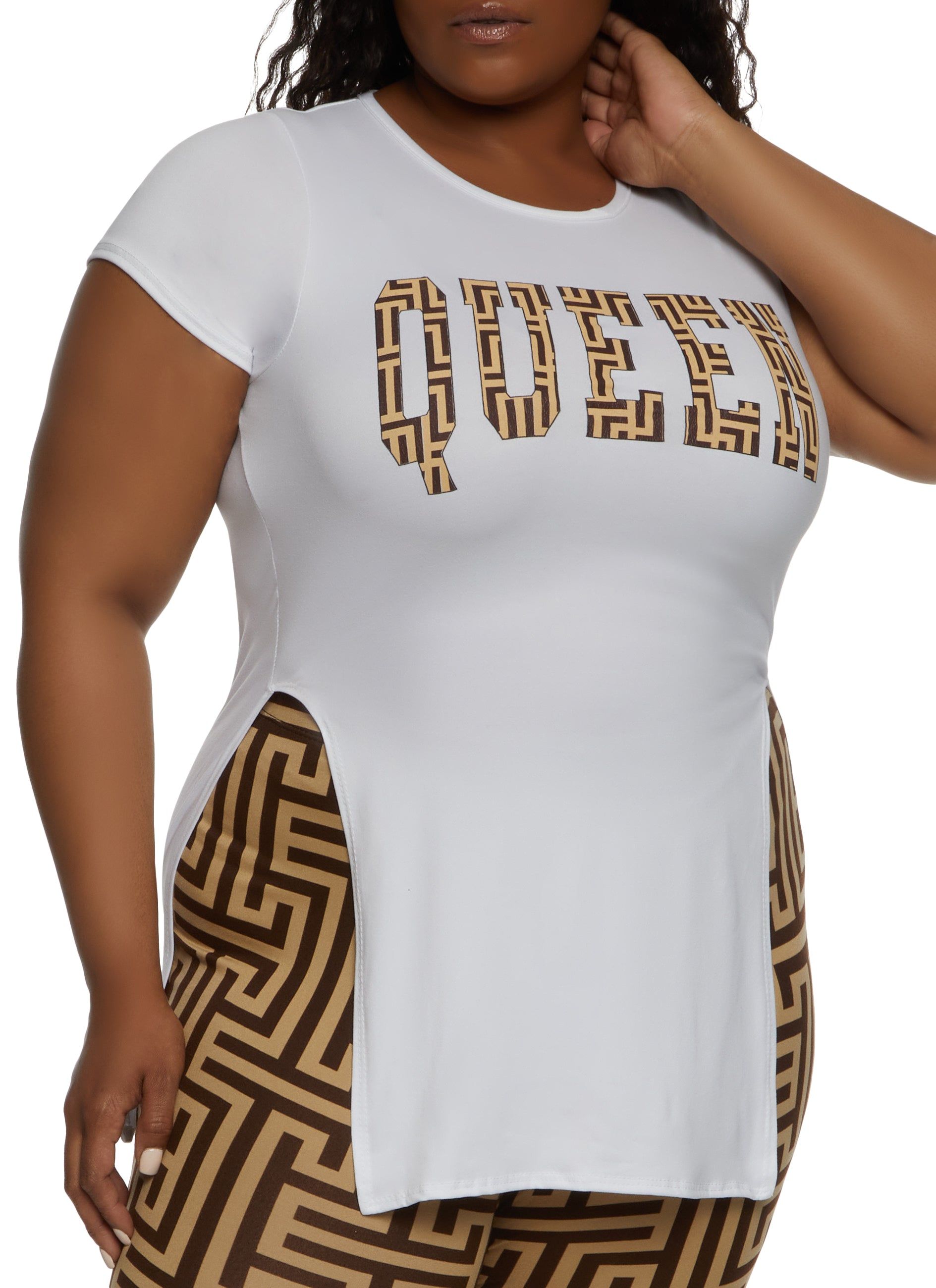 Plus Size Queen Graphic Tunic Tee sold by Rainbow
