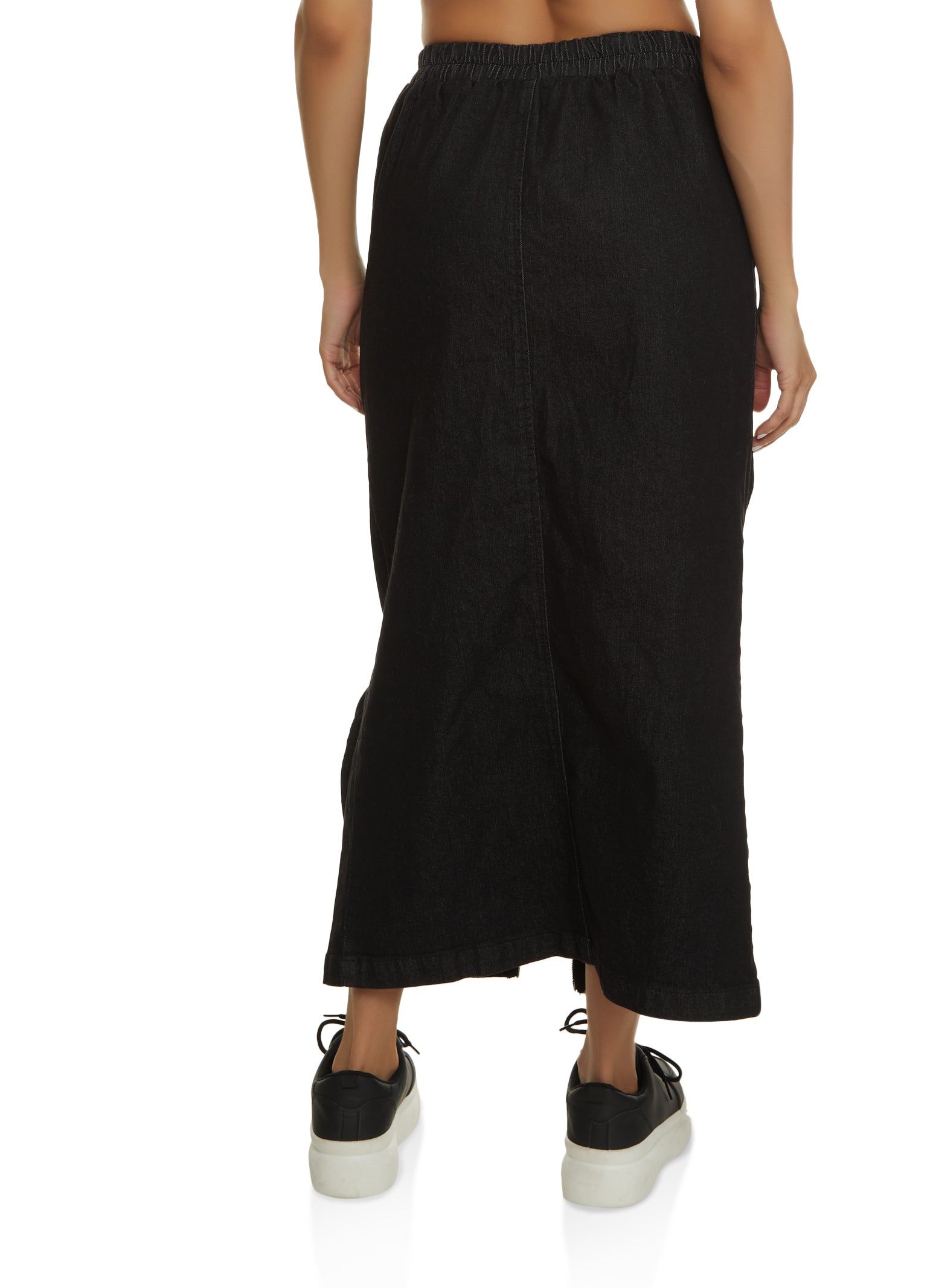 Cargo Pocket Zip Front Denim Skirt sold by Rainbow product image thumbnail 3