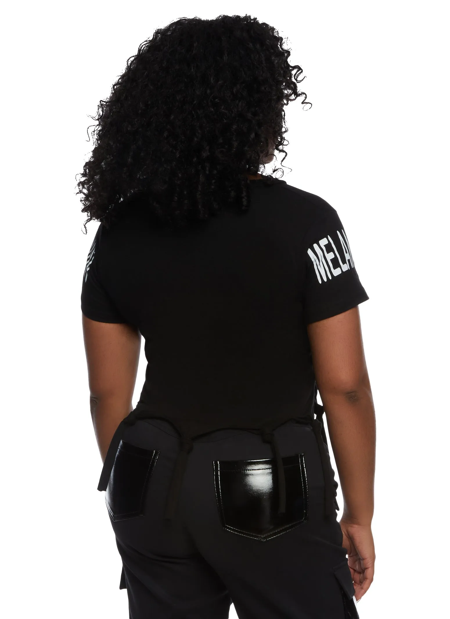 Melanin Drip Knot Hem Graphic Tee sold by Rainbow product image thumbnail 3