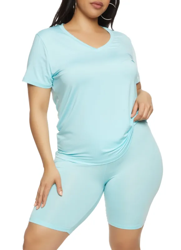 Plus Size Daisy Soft Knit V Neck T Shirt sold by Rainbow