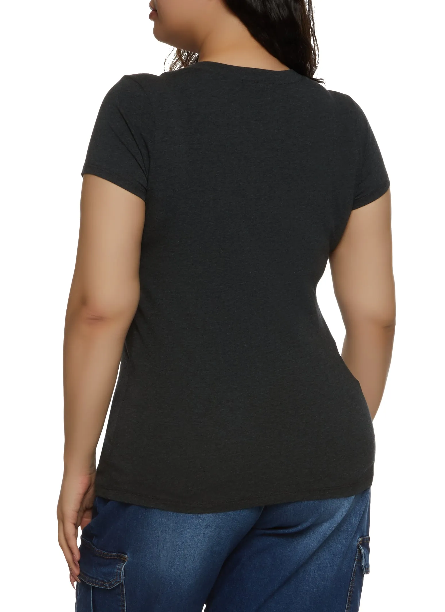 Plus Size V Neck Tee sold by Rainbow product image thumbnail 2