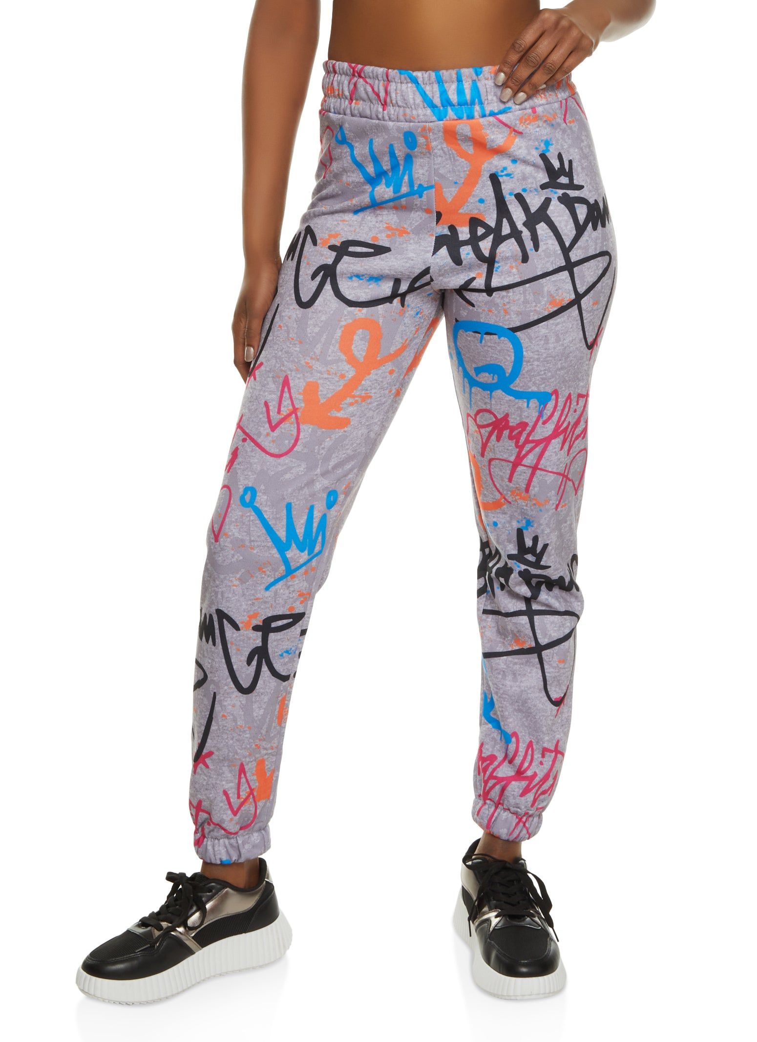 Graffiti Print Sweatpants sold by Rainbow