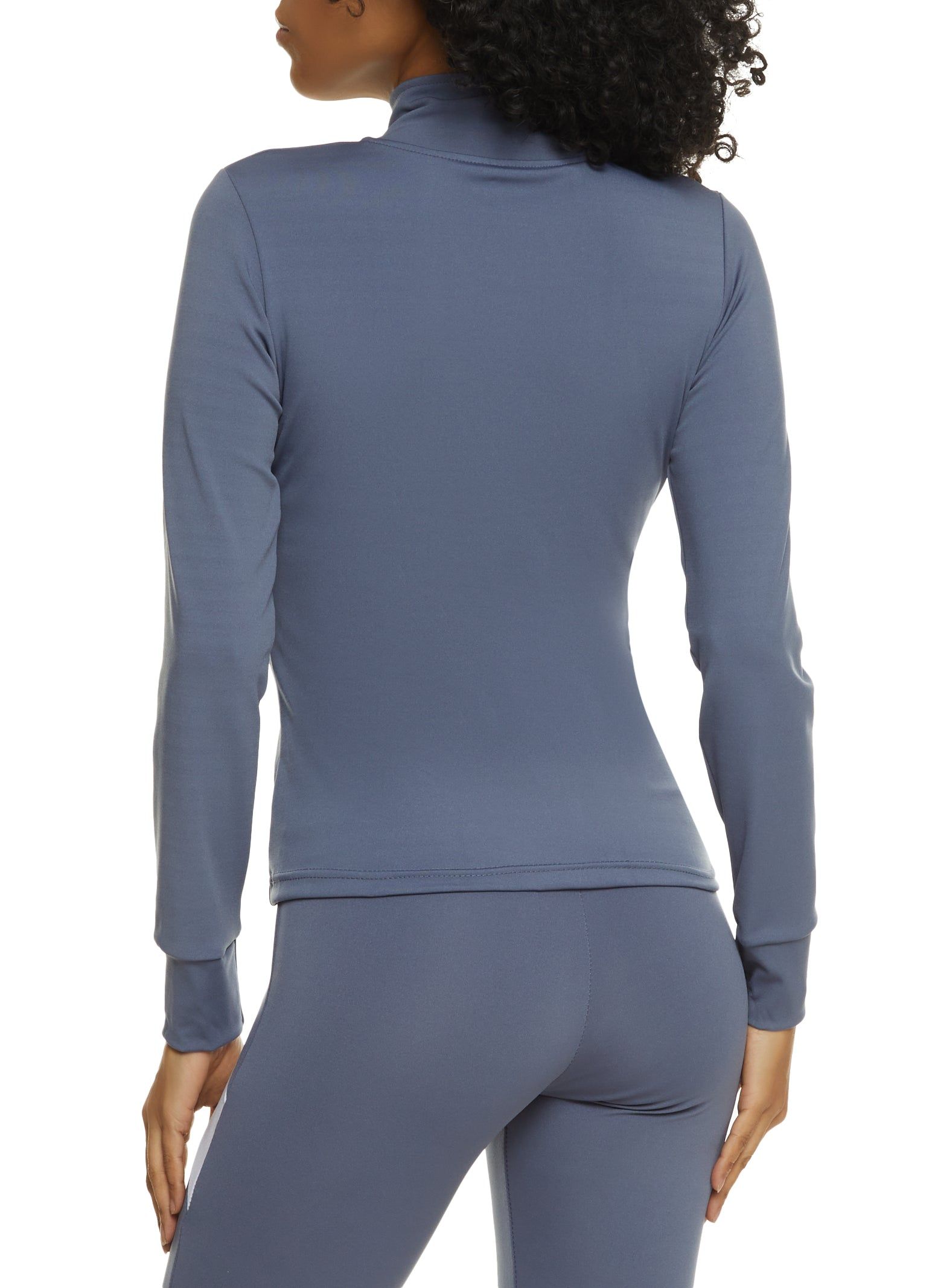 Color Block Mock Neck Track Jacket sold by Rainbow product image thumbnail 3