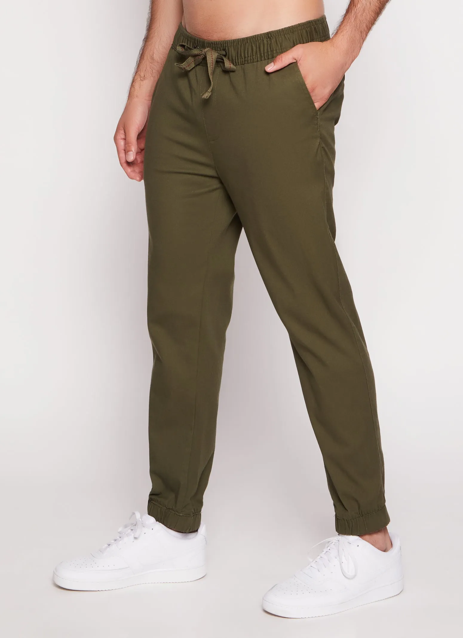 Mens Twill Drawstring Stretch Joggers sold by Rainbow product image thumbnail 2