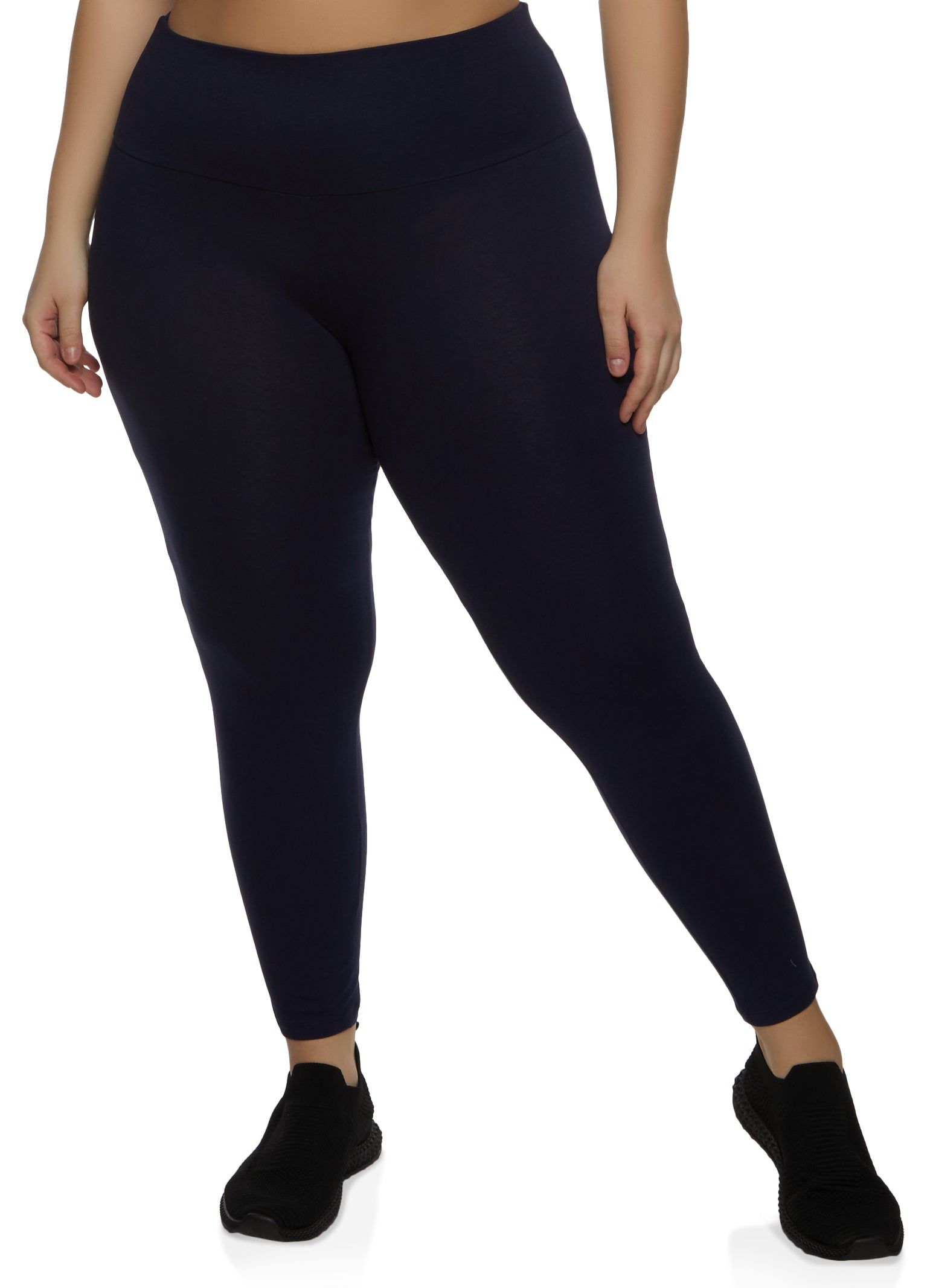 Plus Size Basic Waistband Leggings sold by Rainbow
