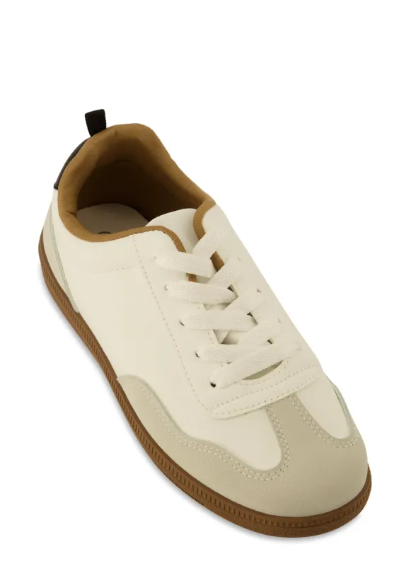 Lace Up Gum Sole Low Top Sneakers sold by Rainbow