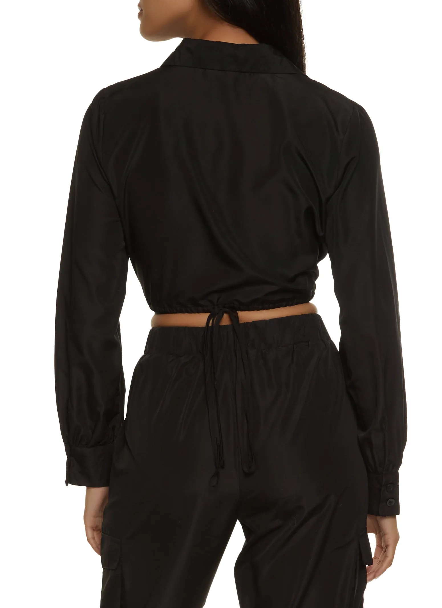 Nylon Tie Back Cropped Shirt sold by Rainbow product image thumbnail 3