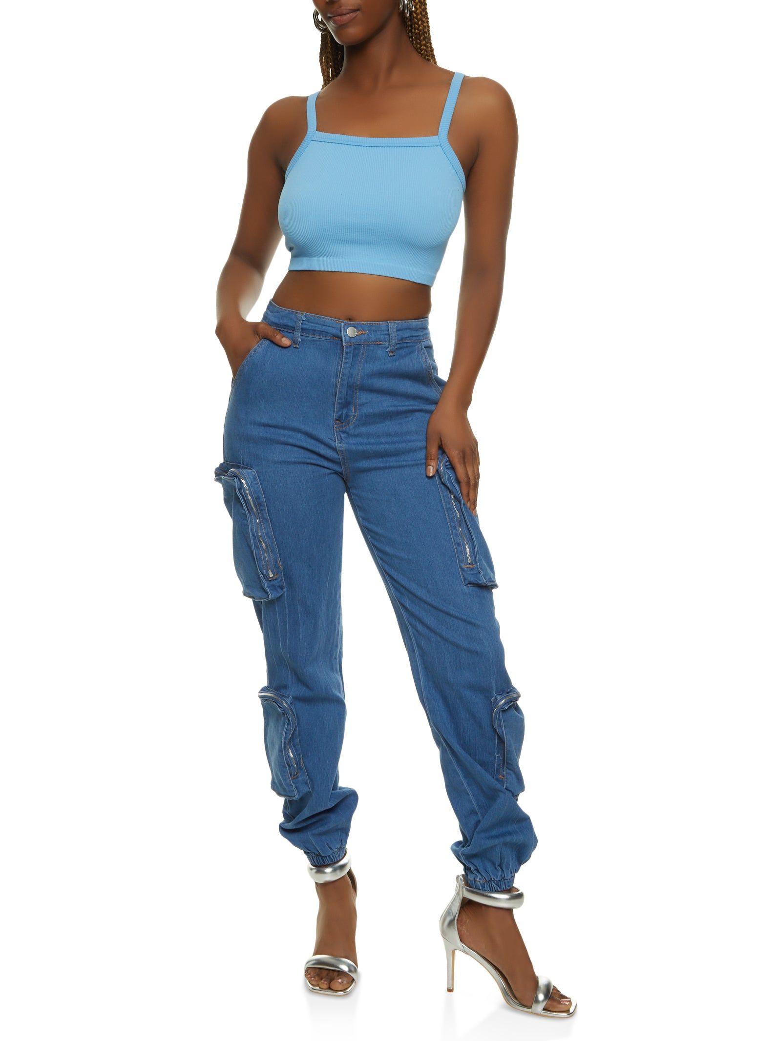 Denim Utility High Waist Joggers sold by Rainbow product image thumbnail 2