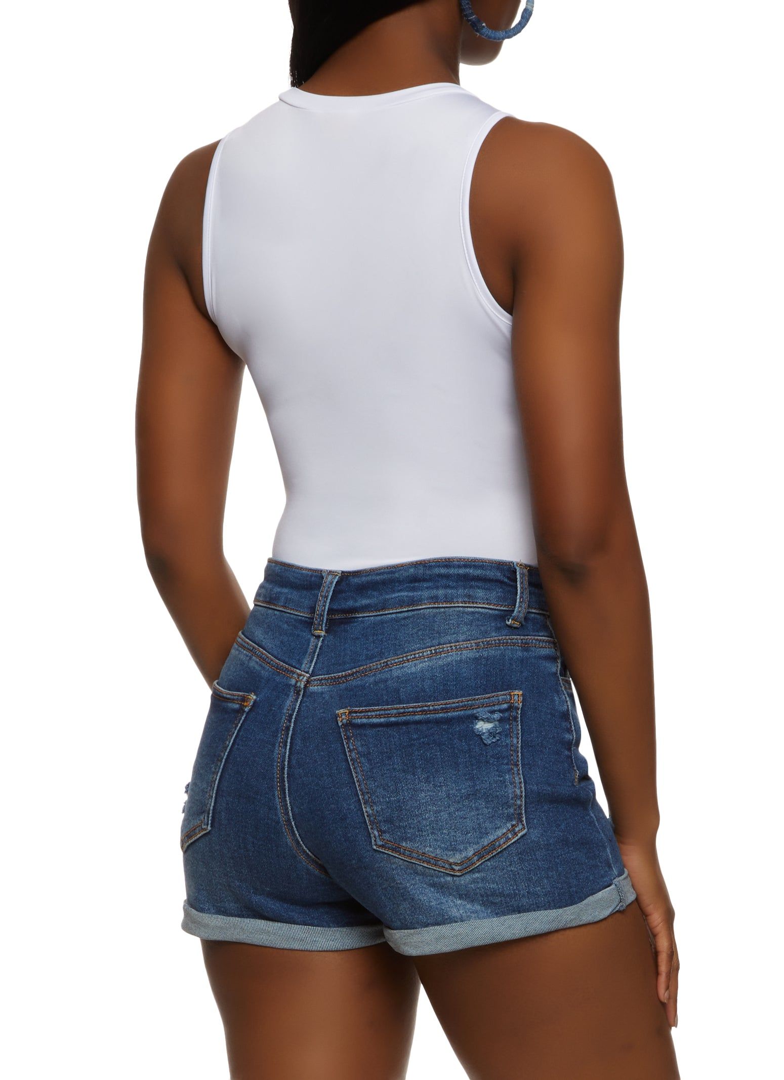 Basic Crew Neck Tank Bodysuit sold by Rainbow product image thumbnail 3