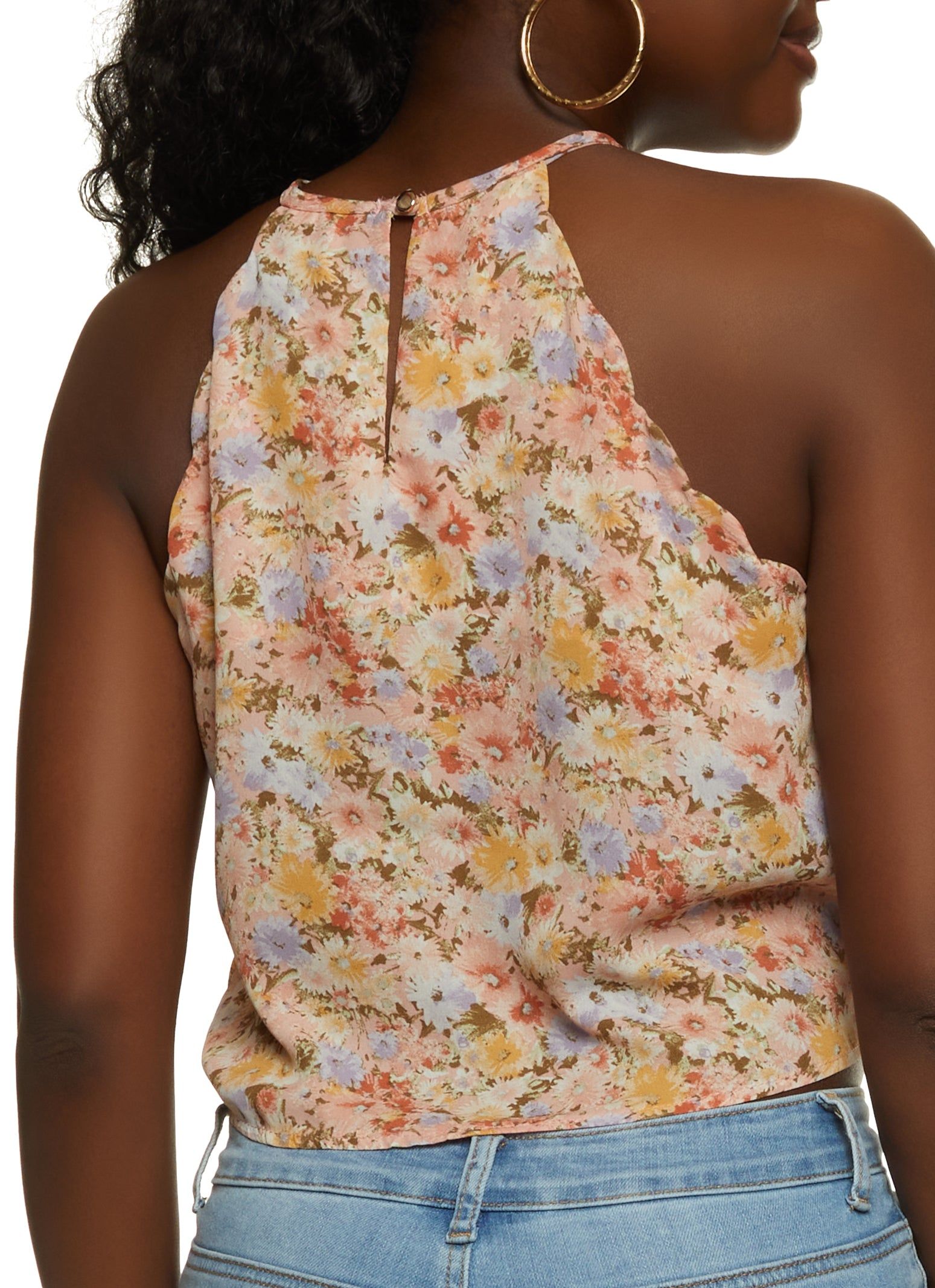 Floral Print Tie Front Tank Top sold by Rainbow product image thumbnail 2
