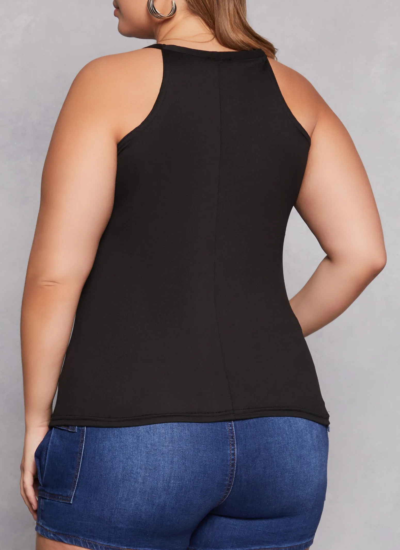 Plus Size Basic High Neck Cami sold by Rainbow product image thumbnail 3