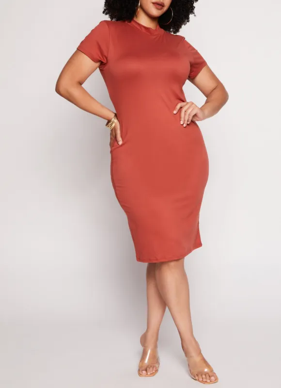 Plus Size Midi T Shirt Dress sold by Rainbow