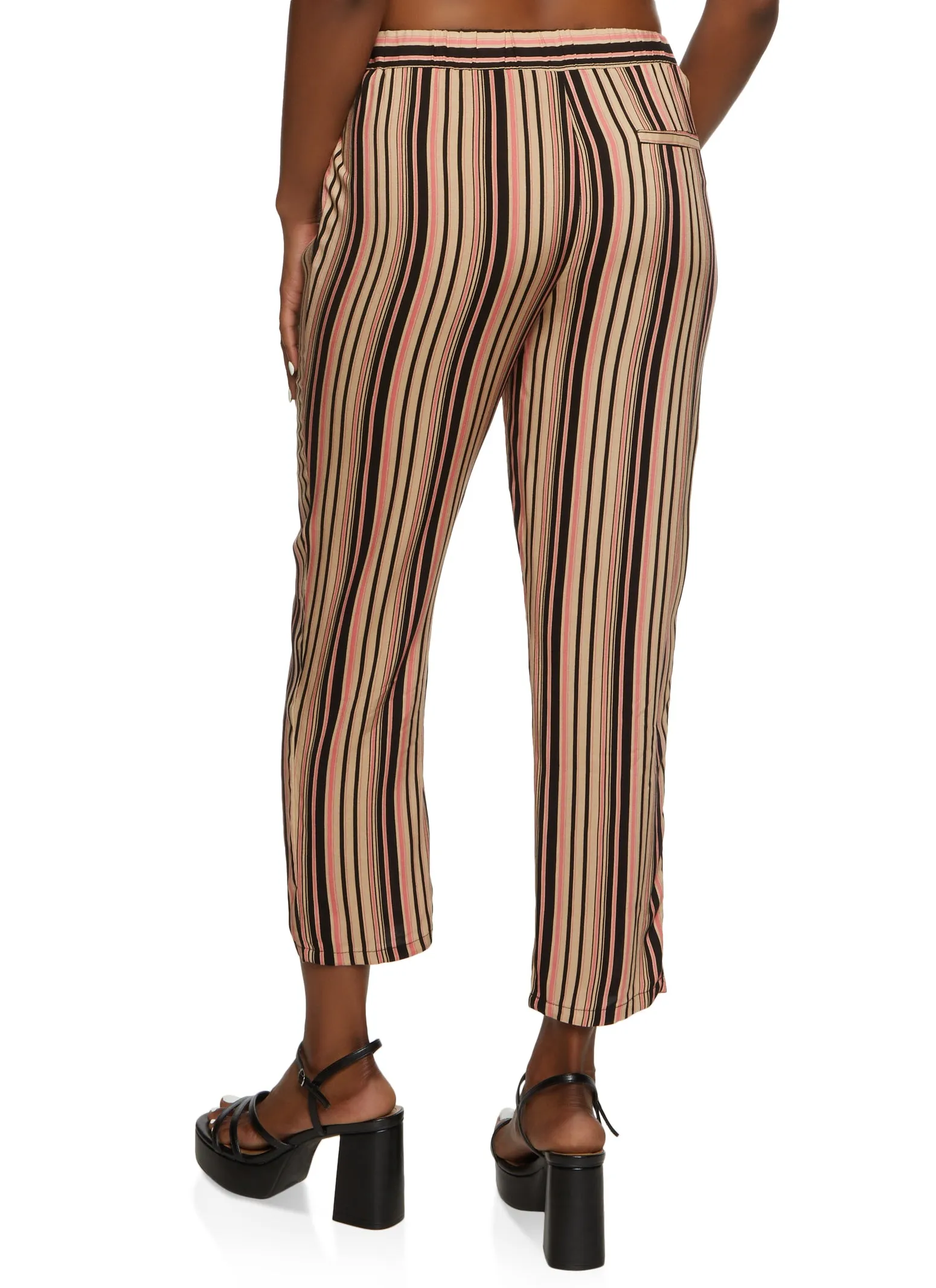 Striped Paperbag Waist Ankle Pants sold by Rainbow product image thumbnail 2