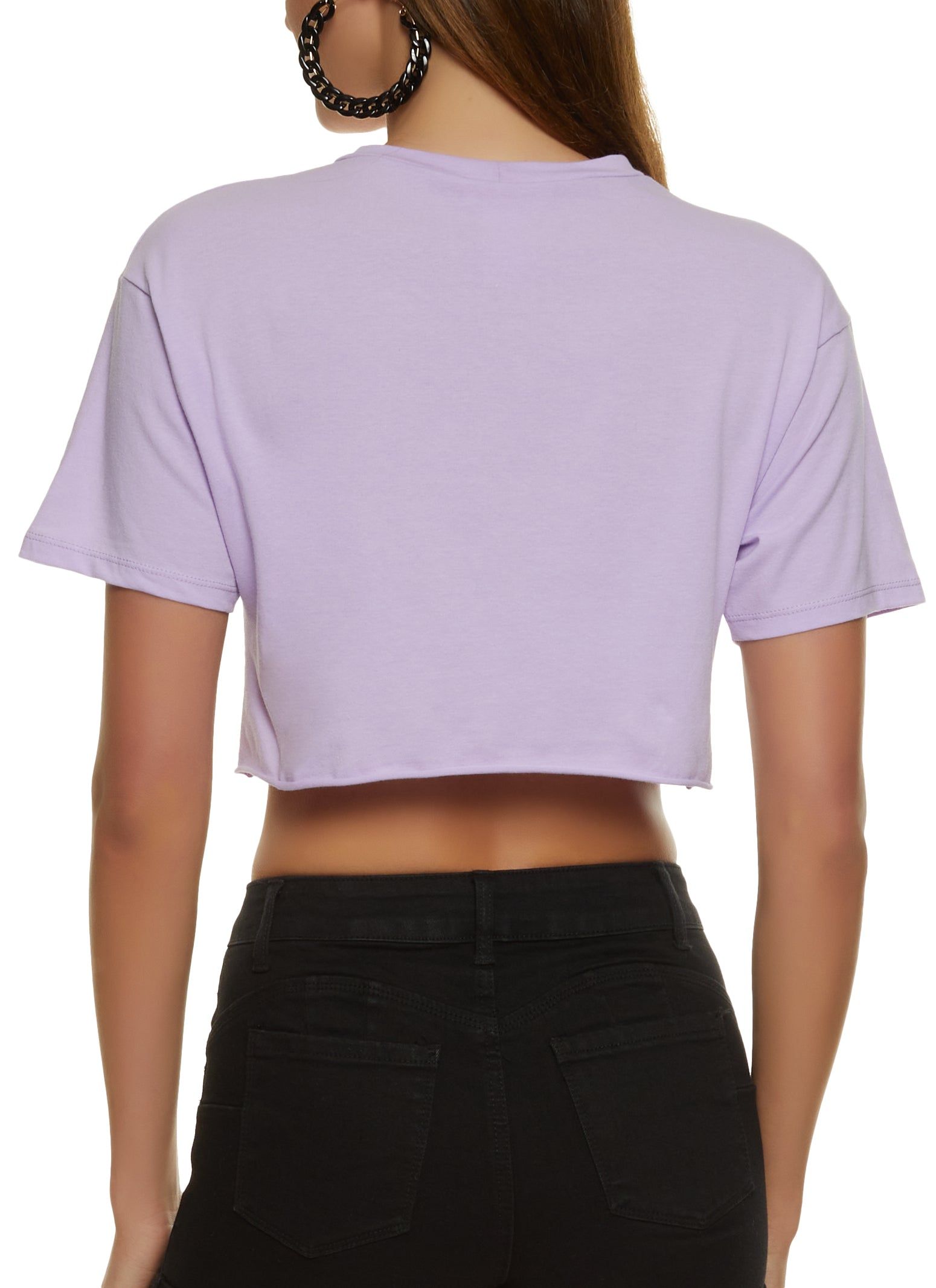 Velvet Burnout Good Vibes Graphic Crop Top sold by Rainbow product image thumbnail 2