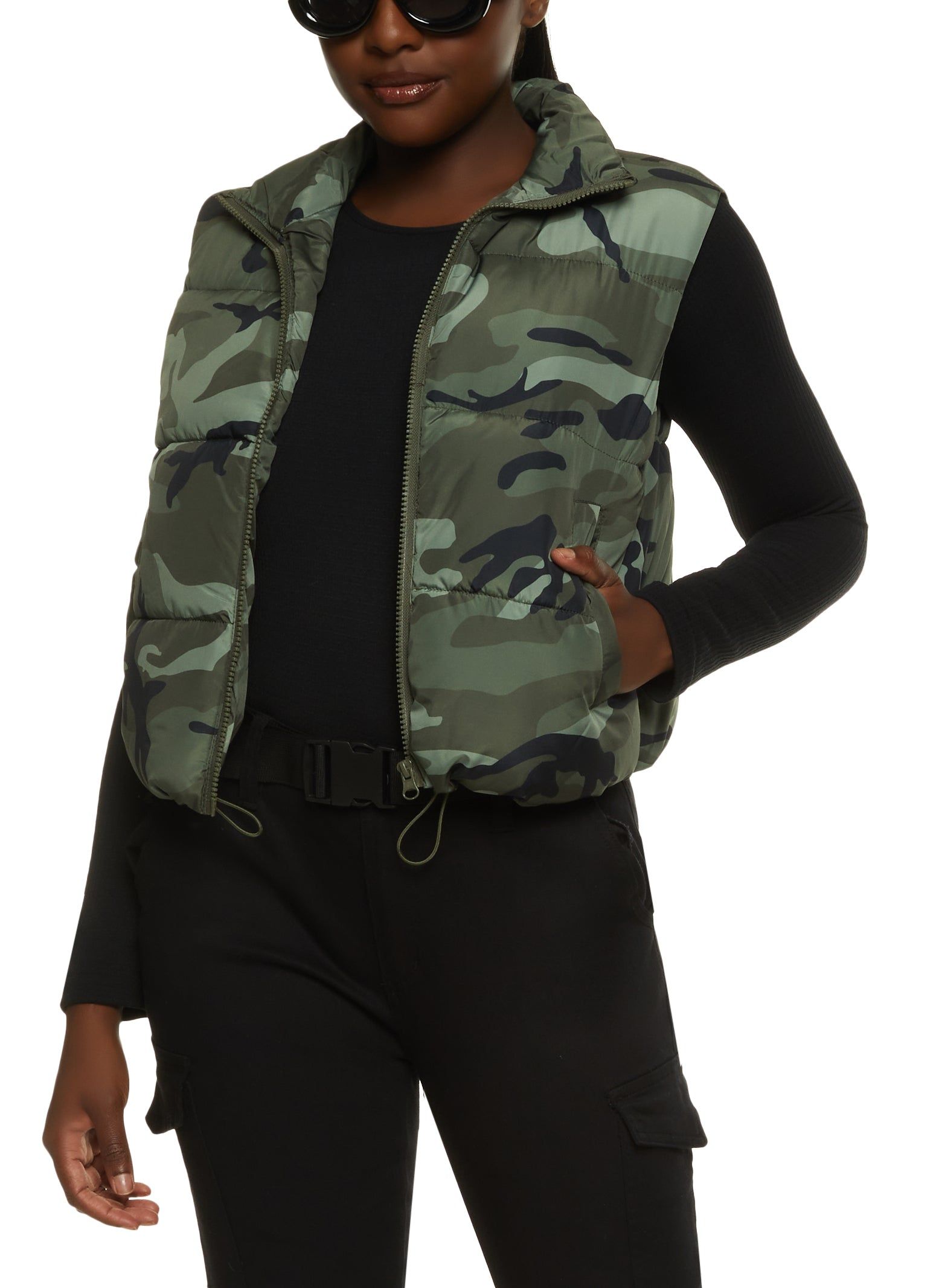 Nylon Camouflage Puffer Vest sold by Rainbow product image thumbnail 2