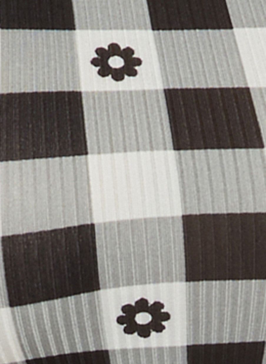 Checkered Tie Back Crop Top sold by Rainbow product image thumbnail 3