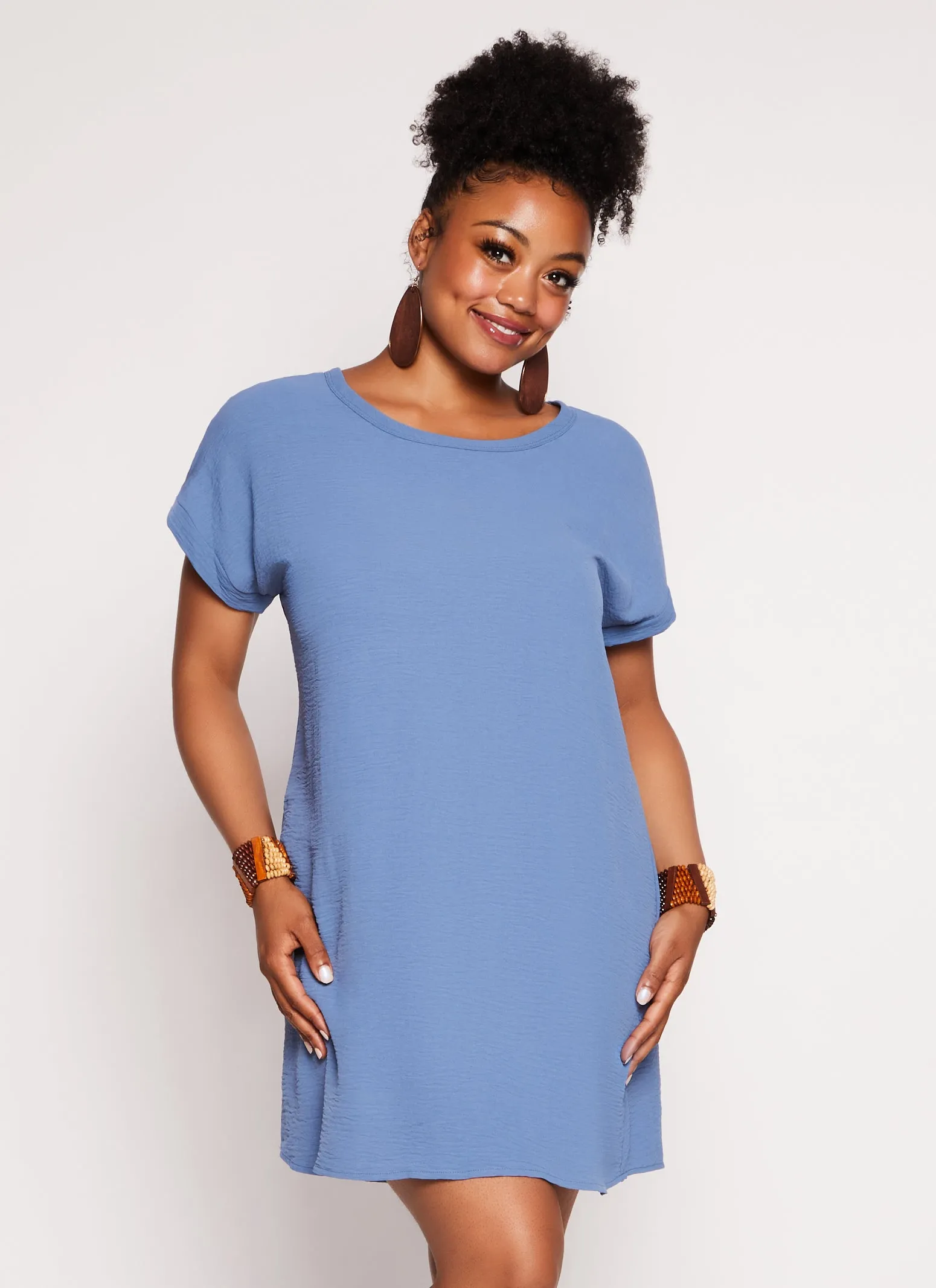 Plus Size Airy Shift Dress sold by Rainbow