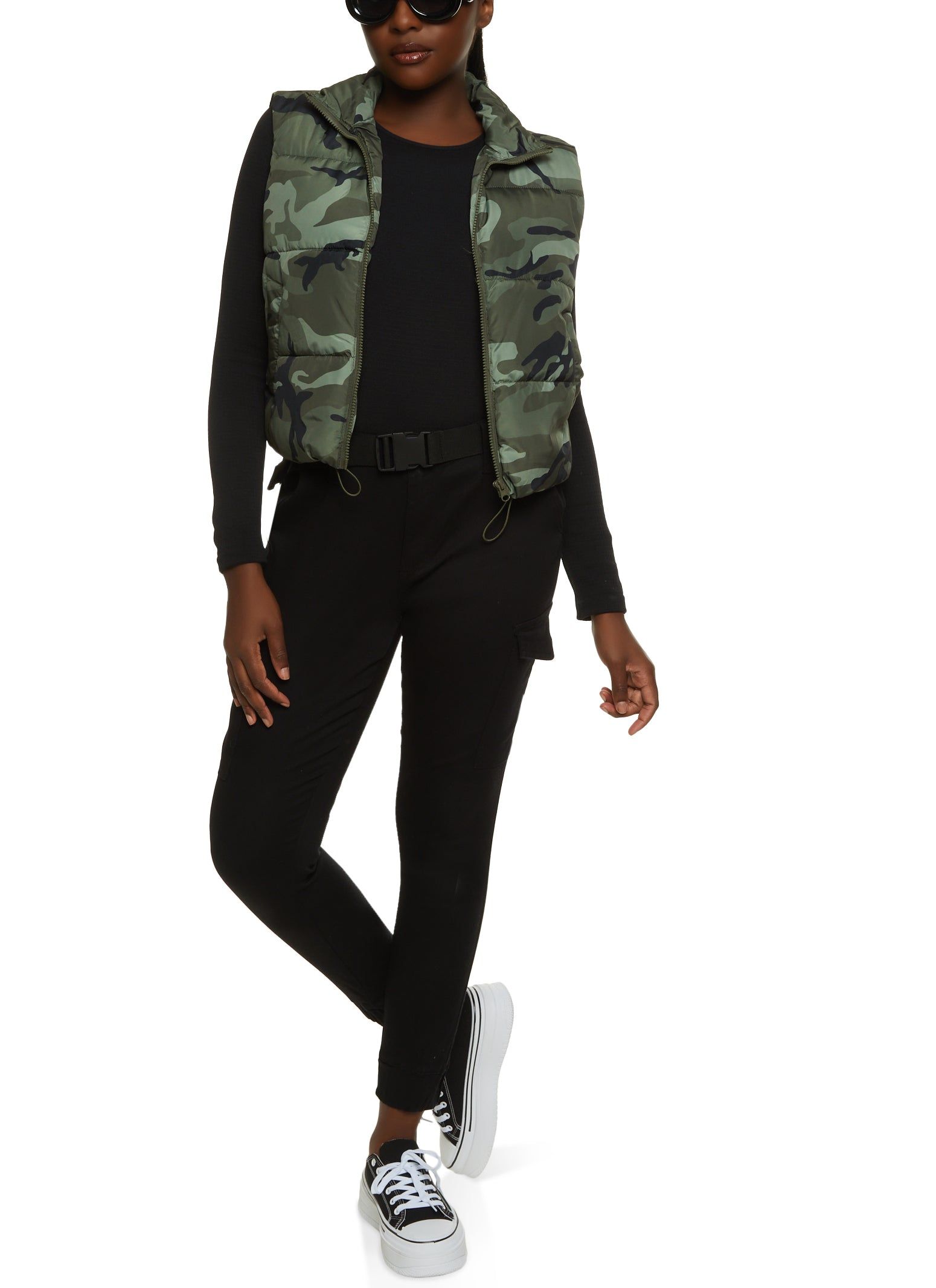 Nylon Camouflage Puffer Vest sold by Rainbow product image thumbnail 3