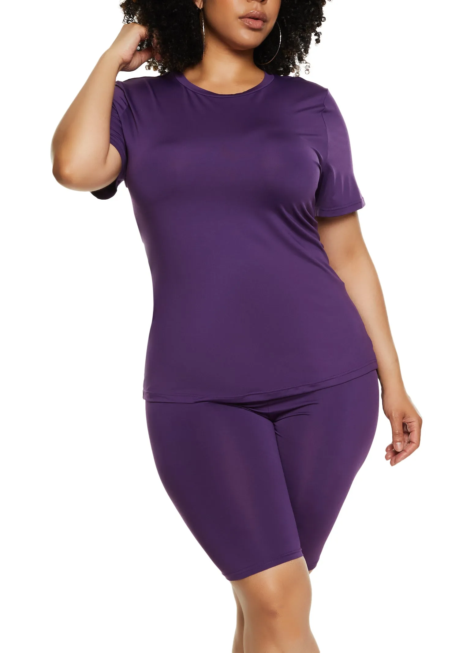 Plus Size Daisy Basic Soft Knit Short Sleeve Top sold by Rainbow product image thumbnail 2