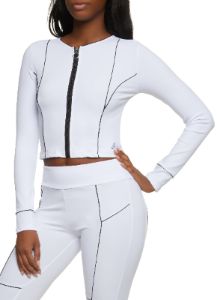Contrast Piping Active Track Jacket sold by Rainbow