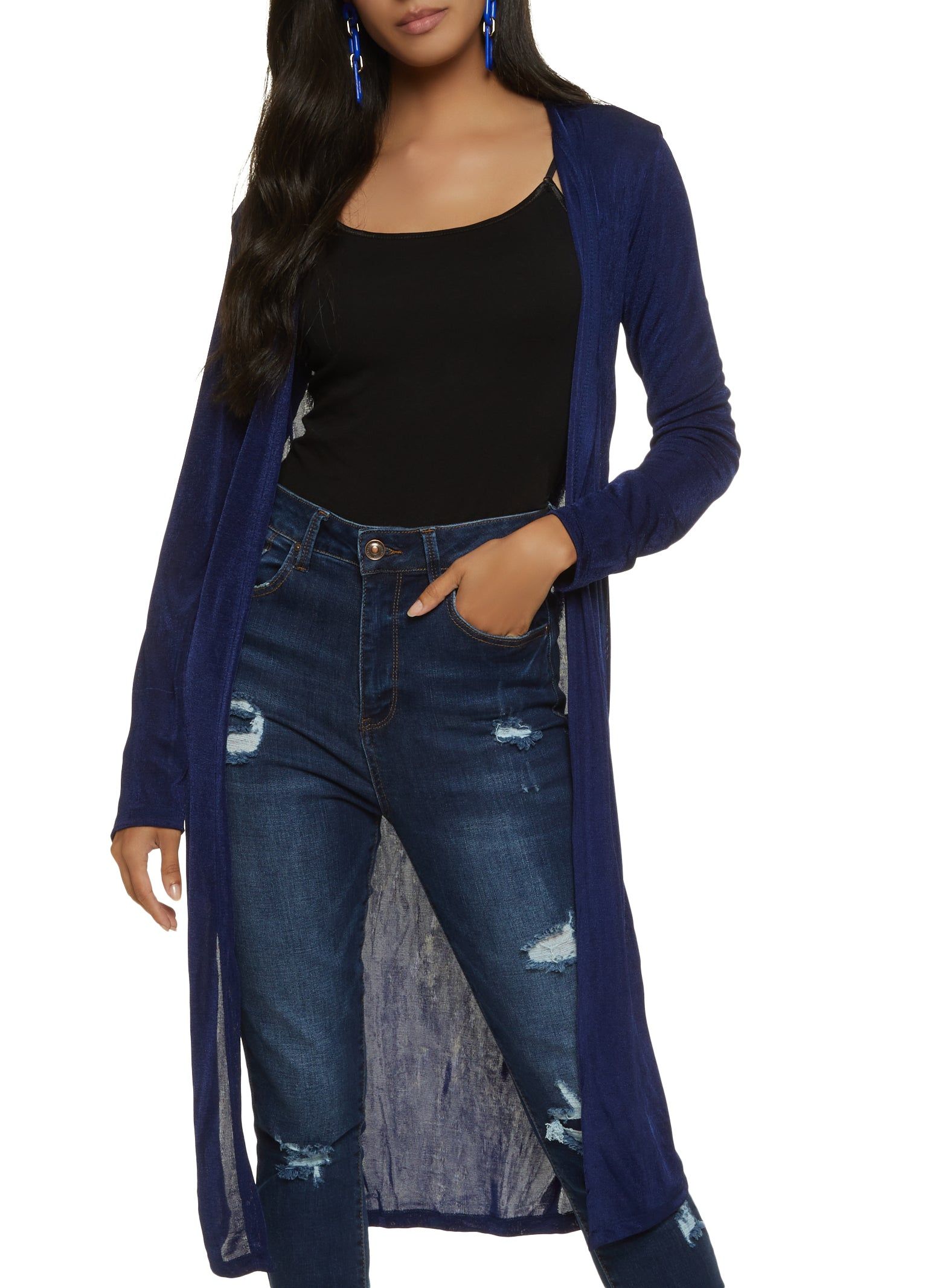 Shimmer Knit Long Sleeve Duster sold by Rainbow