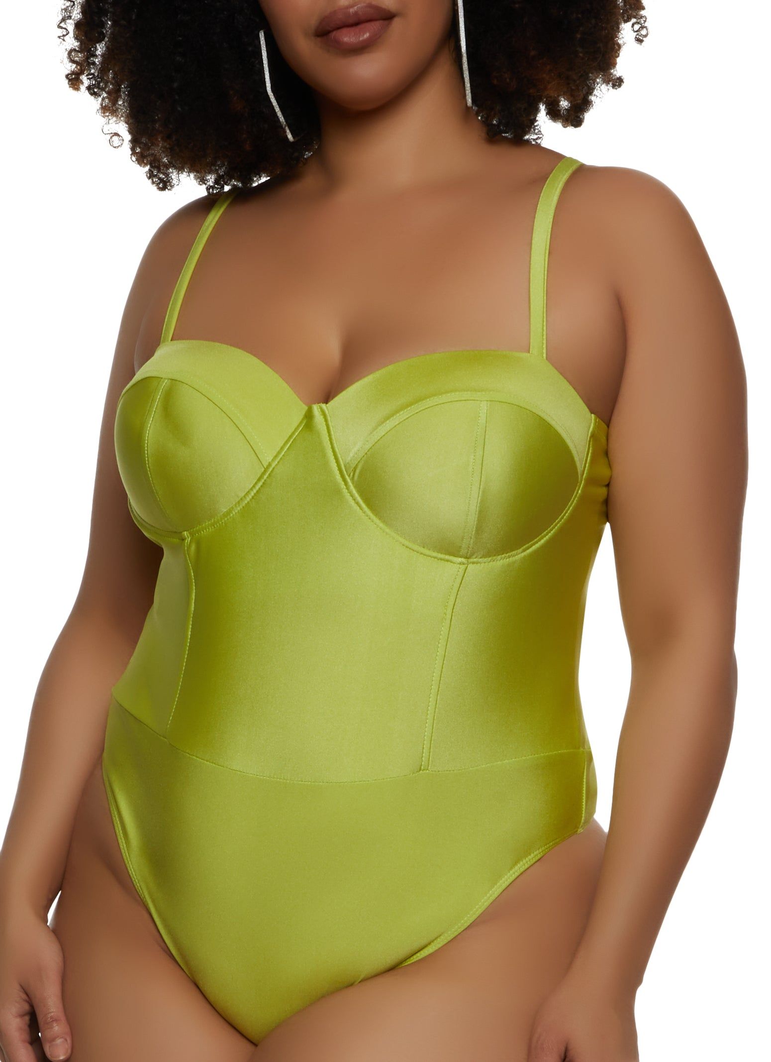 Plus Size Bustier Bodysuit sold by Rainbow