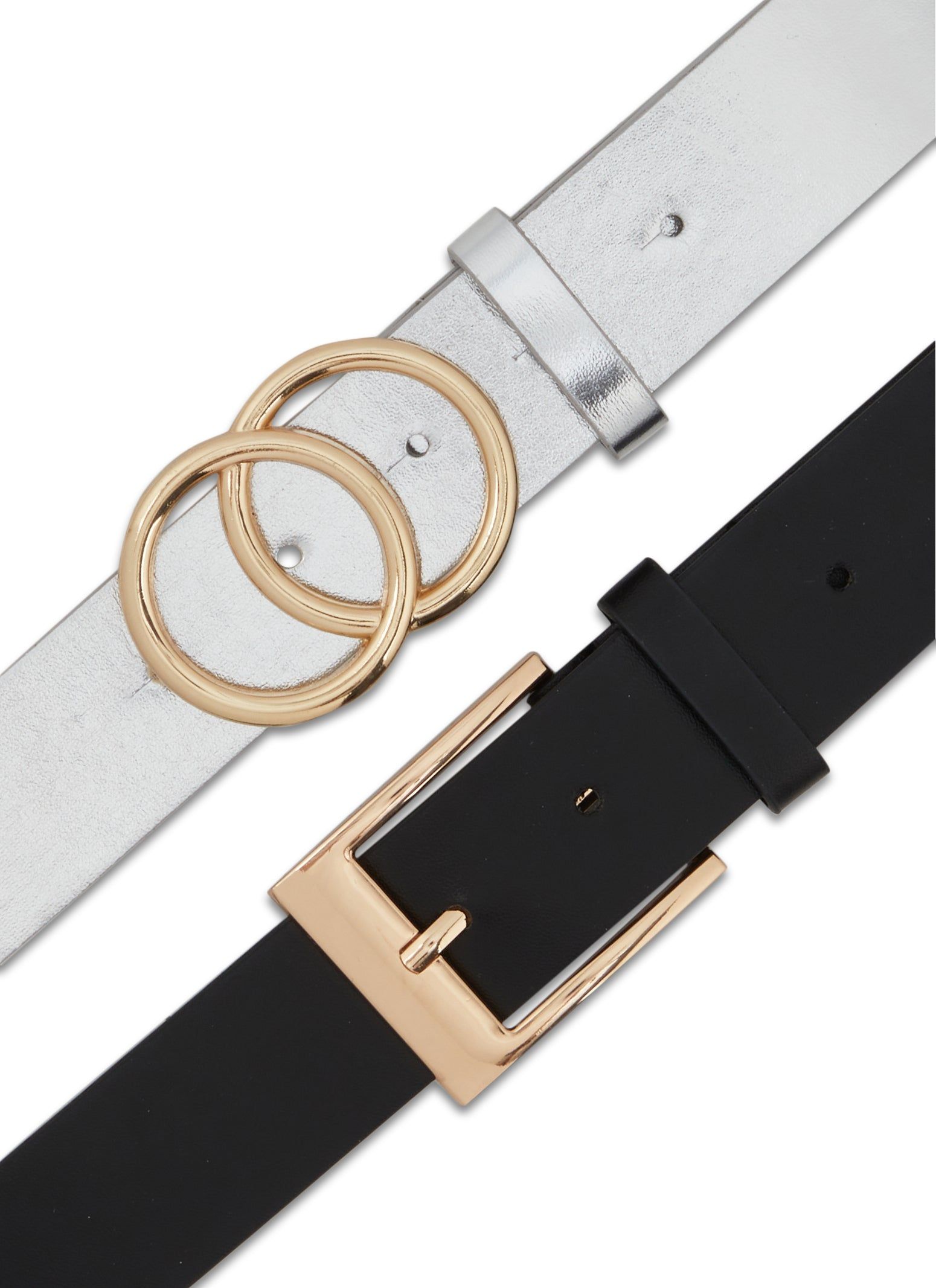 Plus Size Faux Leather Assorted Buckle Belt Duo sold by Rainbow