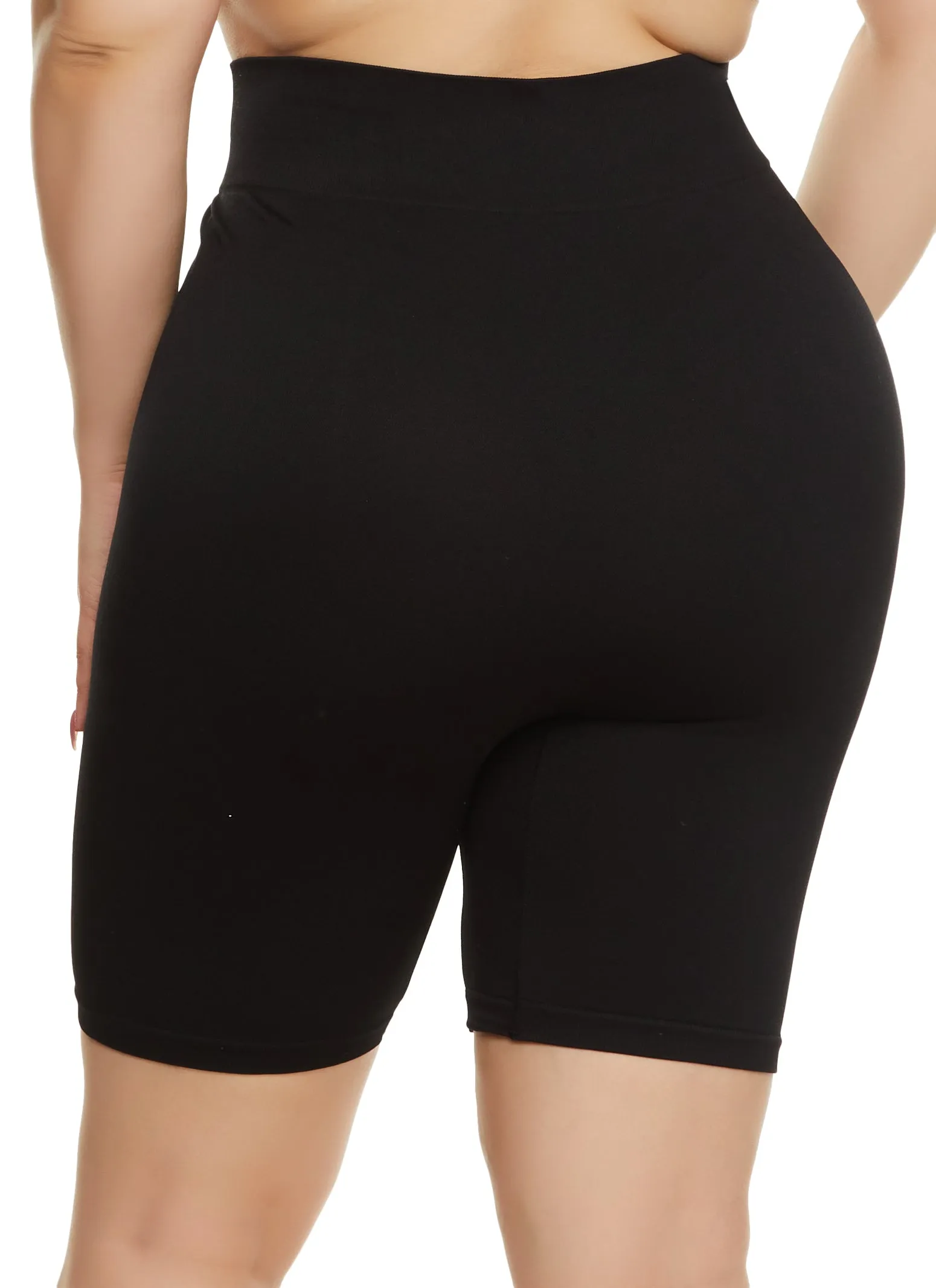 Plus Size Seamless Laser Cut Biker Shorts sold by Rainbow product image thumbnail 2