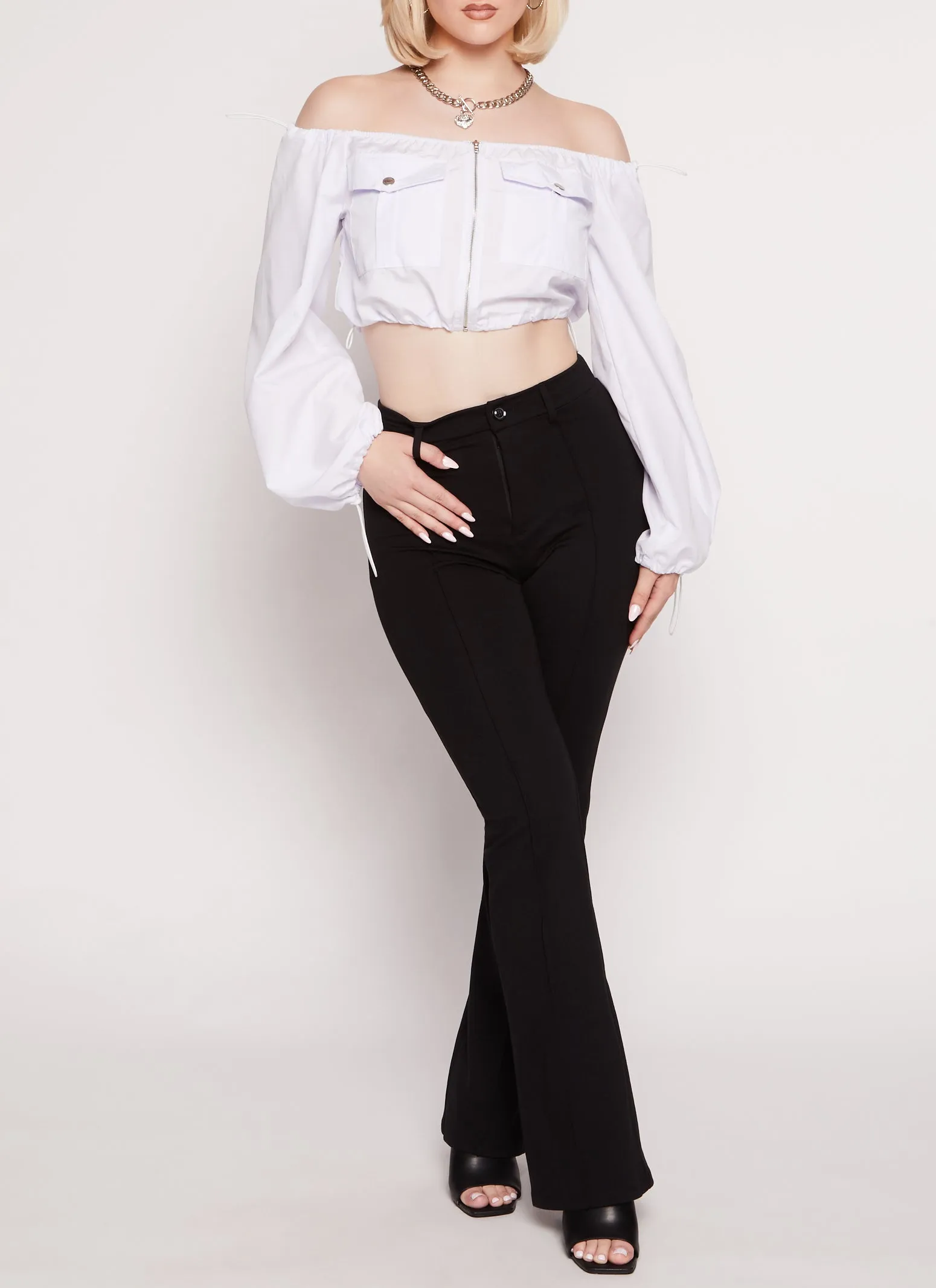Pintuck High Waist Dress Pants sold by Rainbow