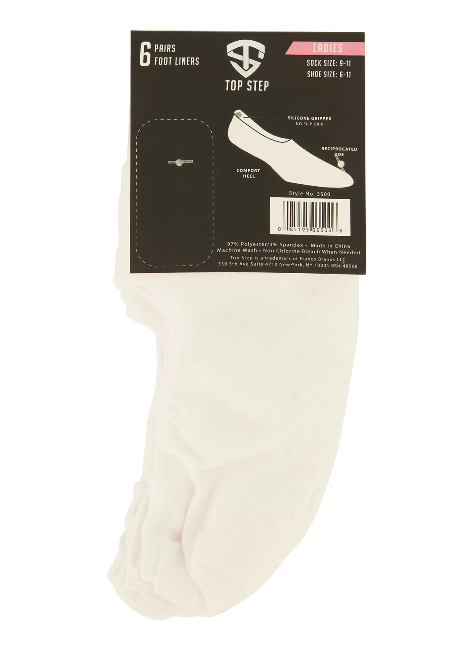No Show Socks 6 Pack Size 9-11 sold by Rainbow product image thumbnail 5