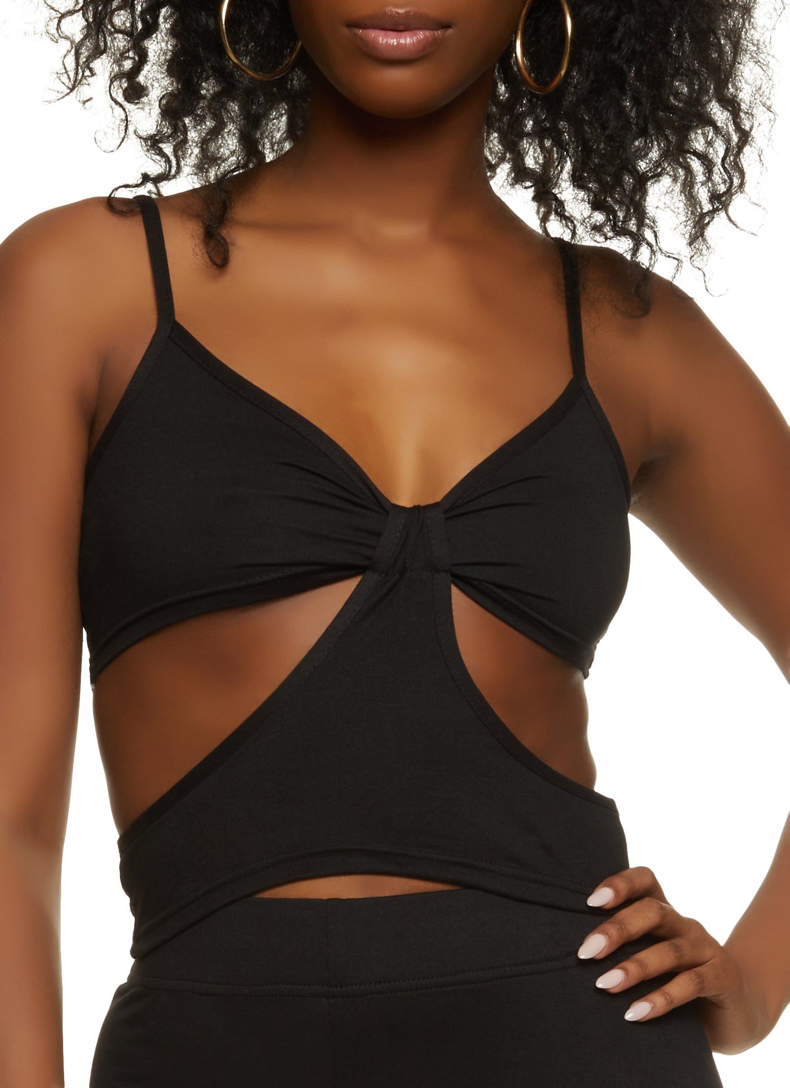Cut Out Ruched Crop Top sold by Rainbow