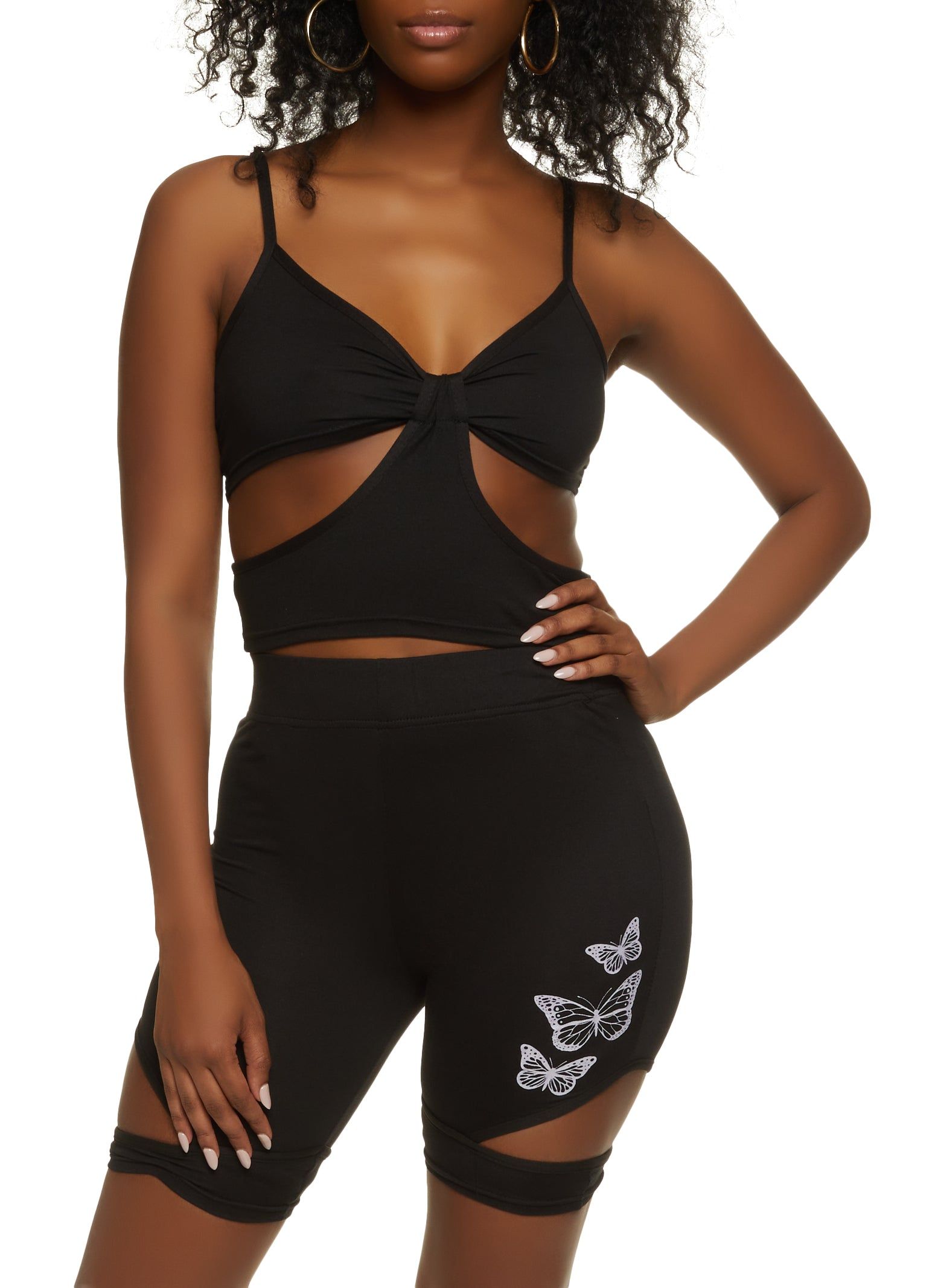 Cut Out Ruched Crop Top sold by Rainbow product image thumbnail 2