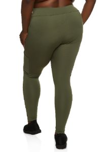 Plus Size Pocket Detail High Waist Leggings sold by Rainbow