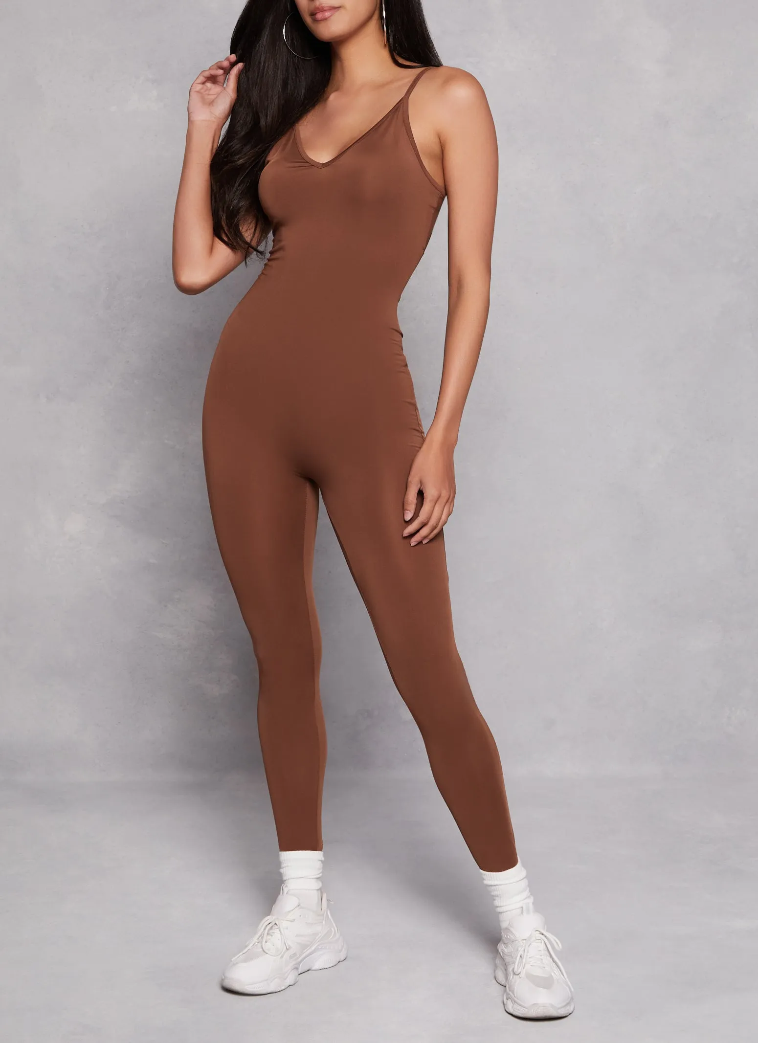 Seamless V Neck Cami Jumpsuit sold by Rainbow