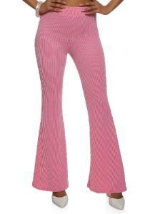 Ribbed High Waisted Flare Pants sold by Rainbow