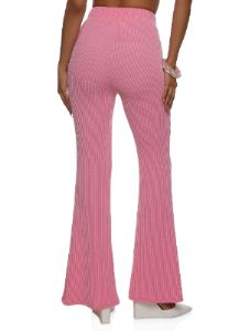 Ribbed High Waisted Flare Pants sold by Rainbow
