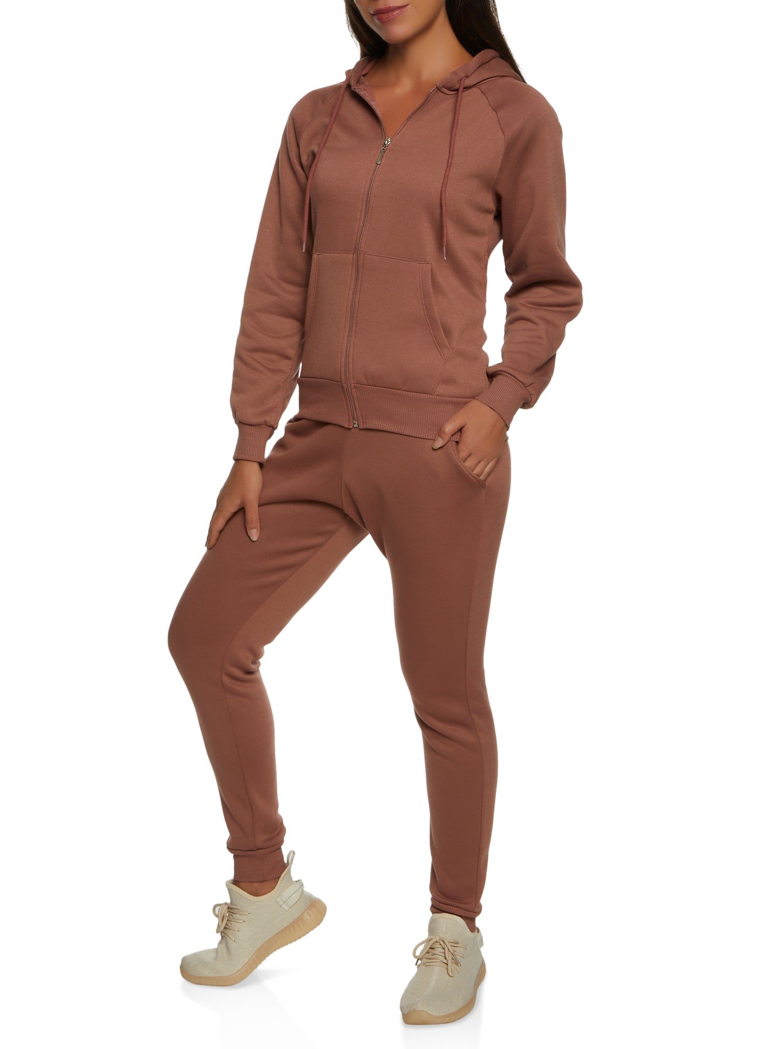 Basic Fleece Zip Front Hoodie sold by Rainbow product image thumbnail 2