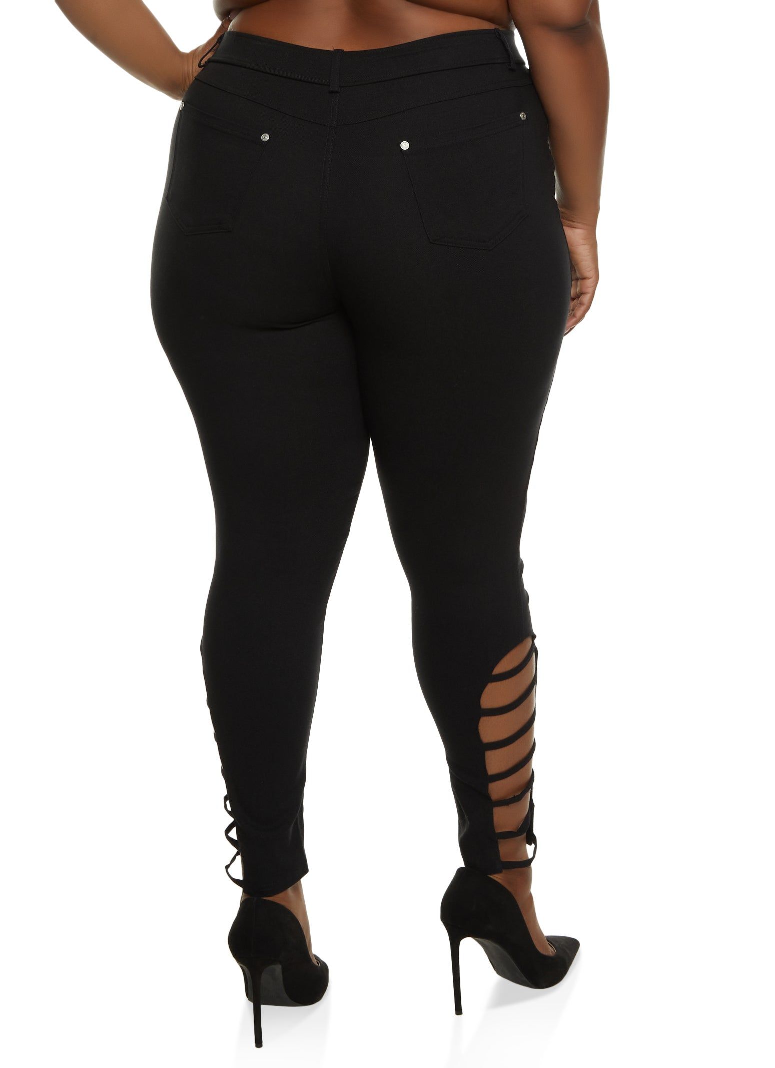 Plus Size Side Caged Detail Hyperstretch Pants sold by Rainbow product image thumbnail 2