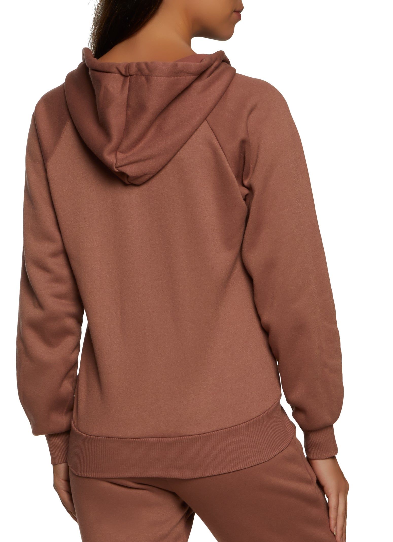 Basic Fleece Zip Front Hoodie sold by Rainbow product image thumbnail 3