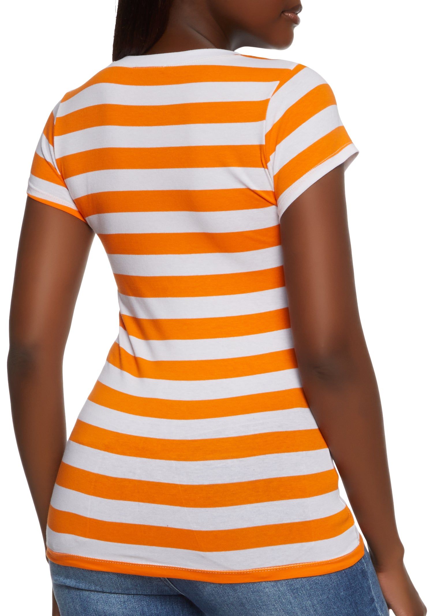 Striped Crew Neck Tee sold by Rainbow product image thumbnail 2